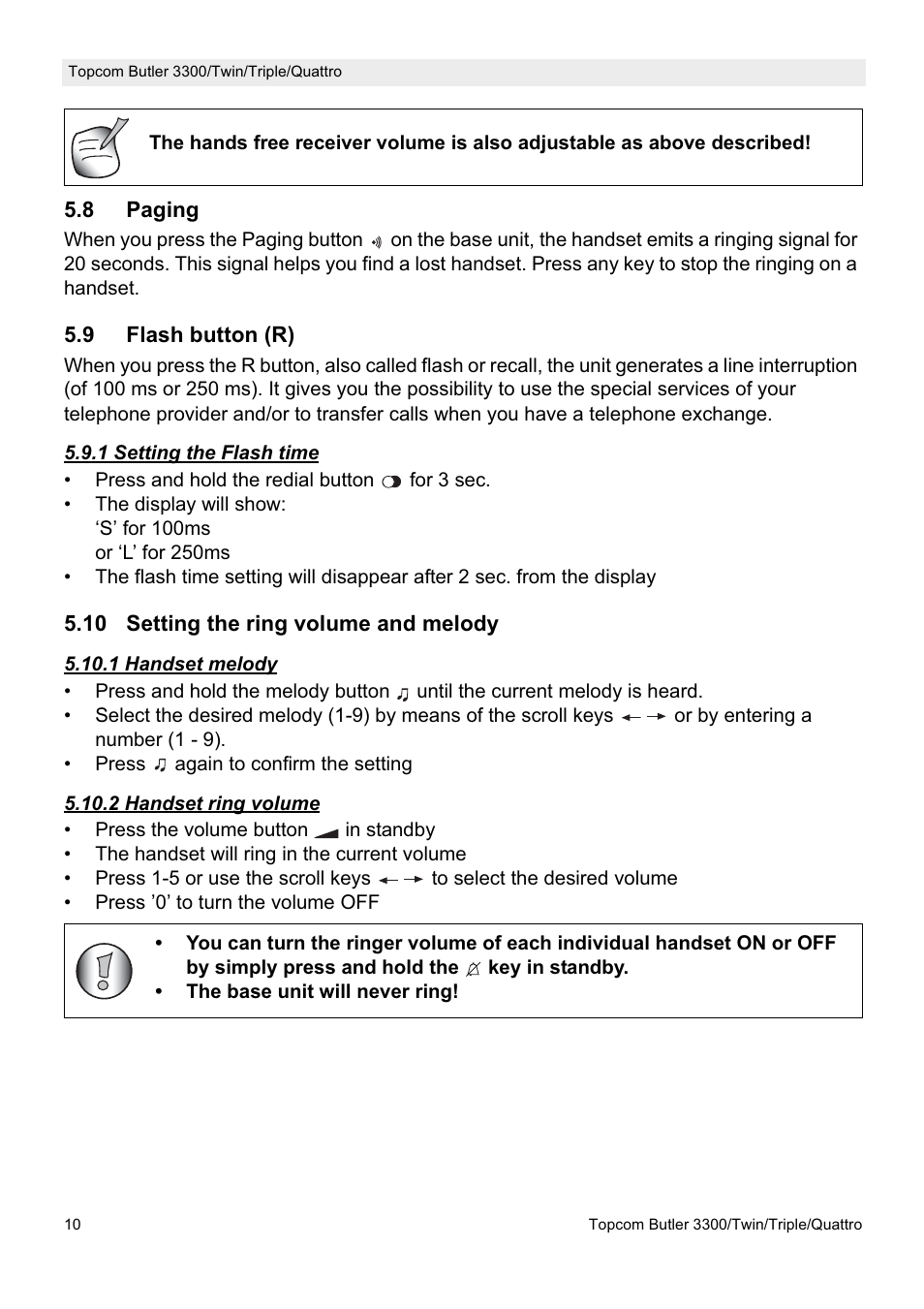 Topcom BUTLER 3300/Twin User Manual | Page 10 / 16