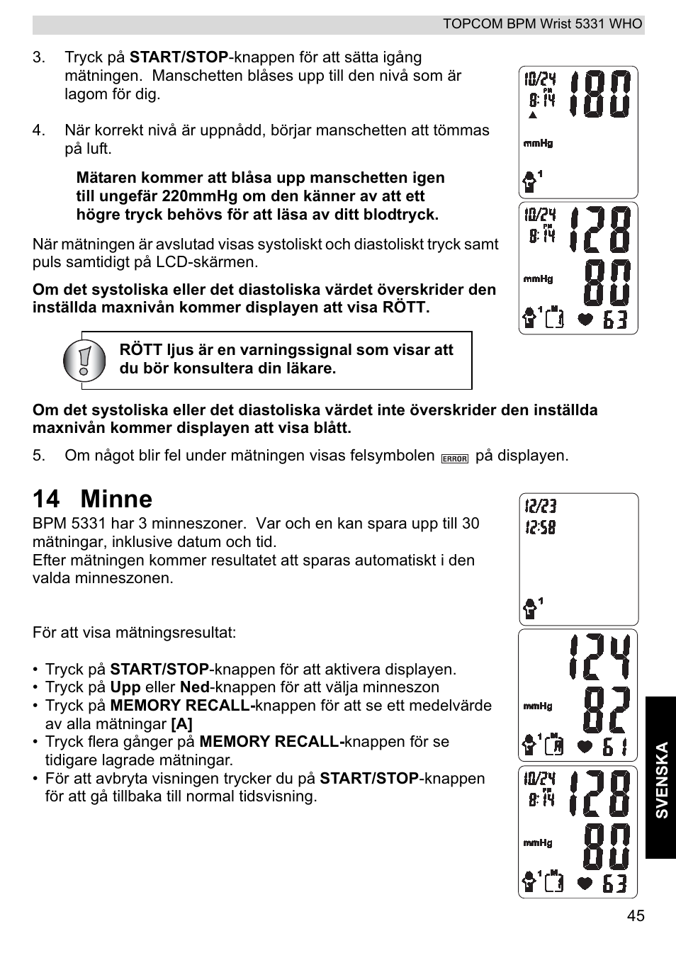 14 minne | Topcom 5331 WHO User Manual | Page 45 / 76