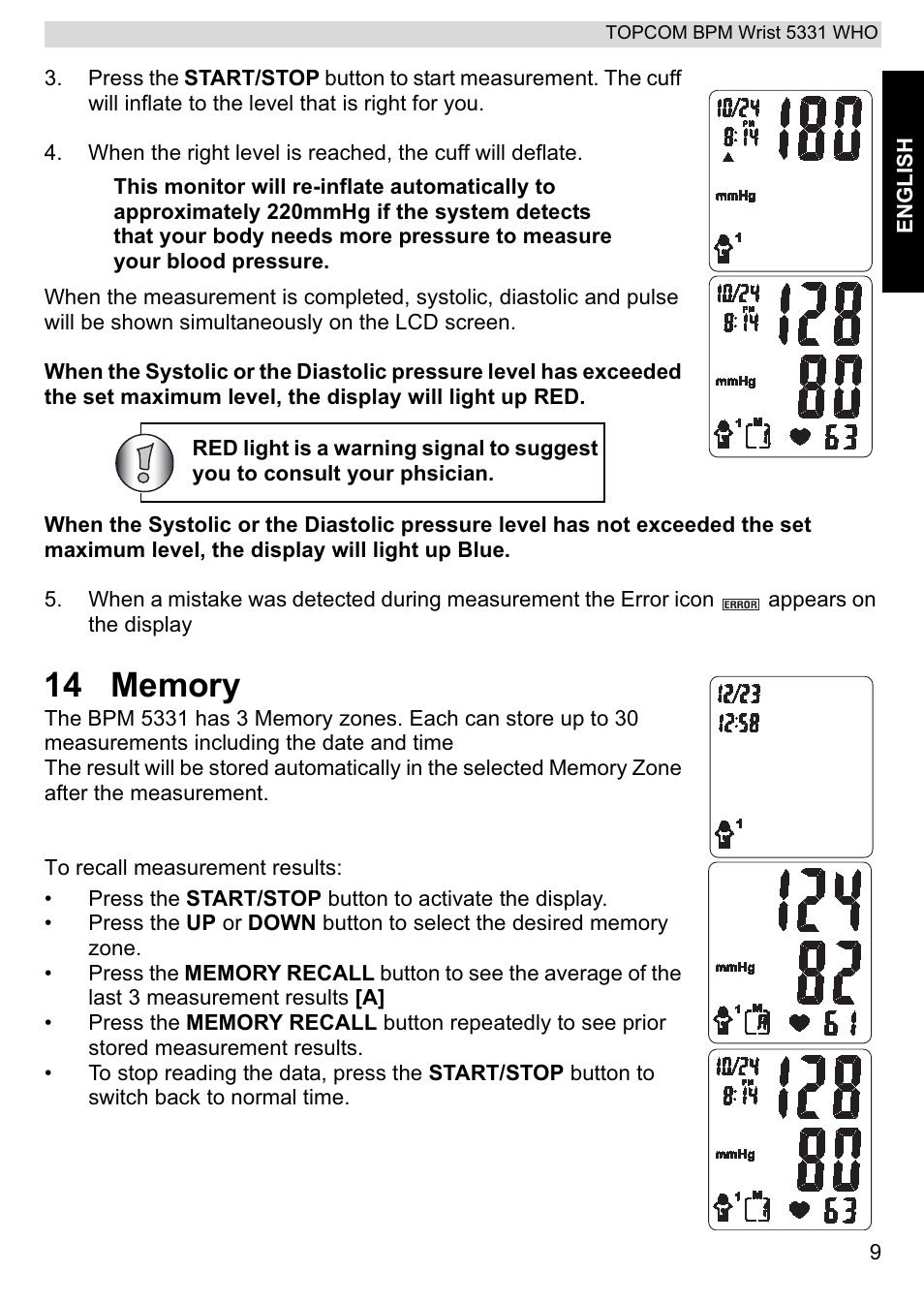 Topcom 5331 WHO User Manual | Page 9 / 76