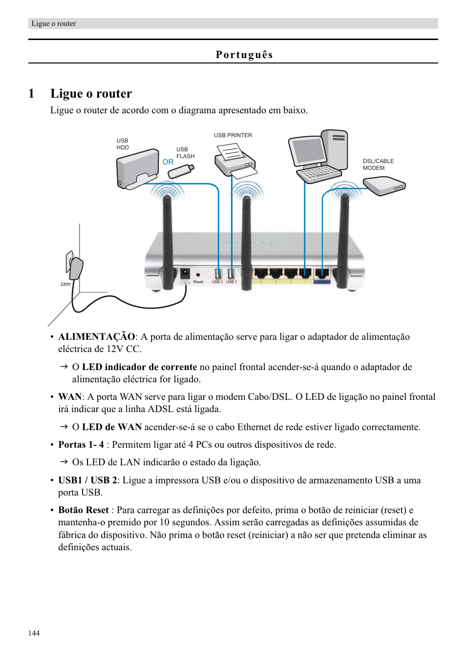 1ligue o router | Topcom Skyr@cer WBR 7121 User Manual | Page 150 / 208