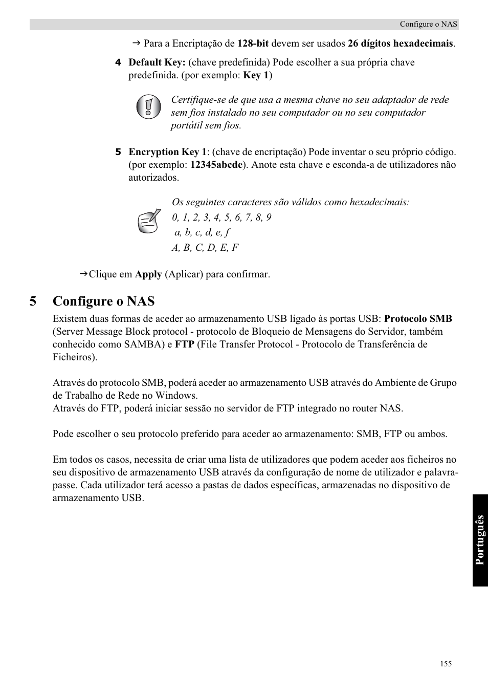 5configure o nas | Topcom Skyr@cer WBR 7121 User Manual | Page 161 / 208