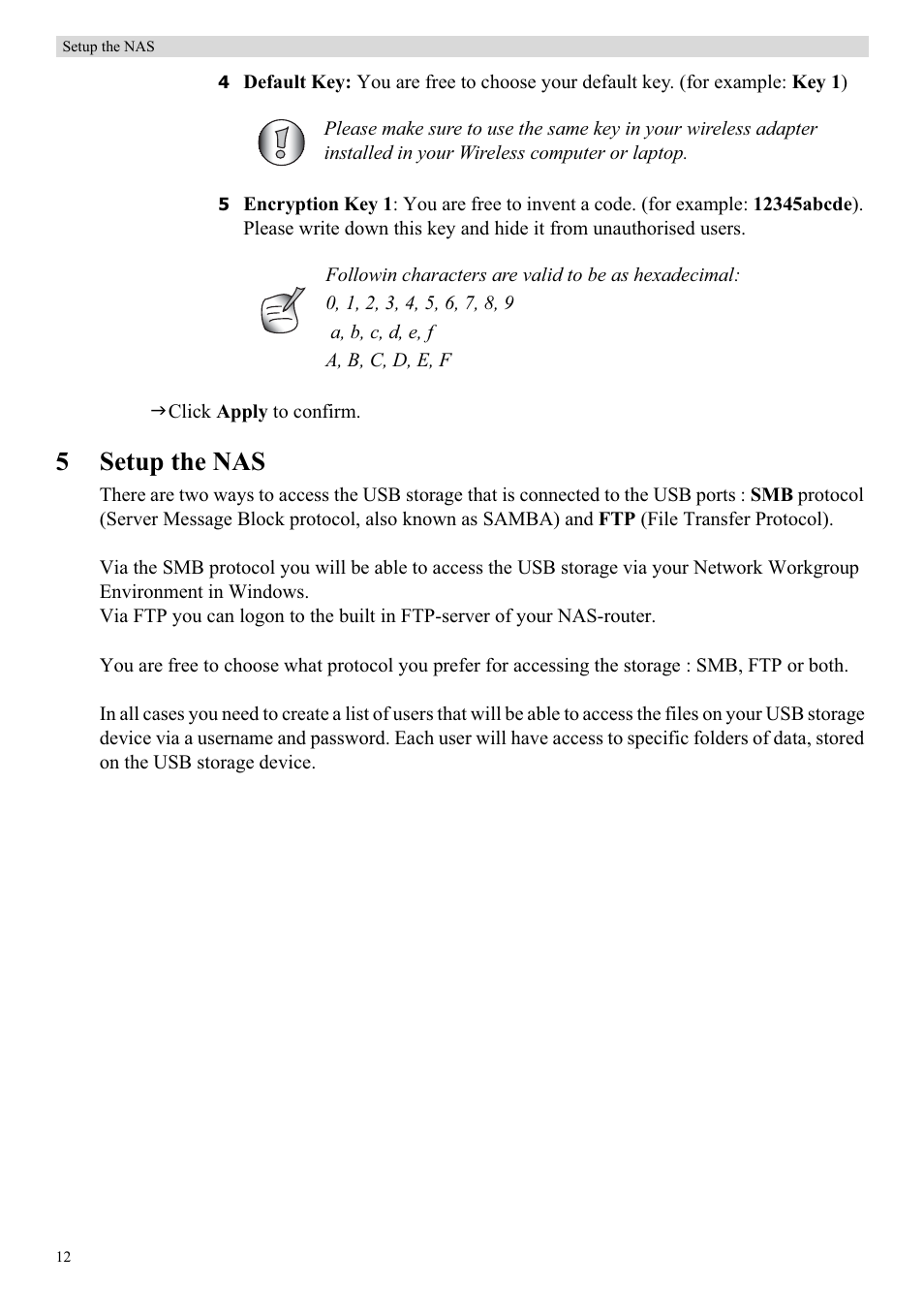 5setup the nas | Topcom Skyr@cer WBR 7121 User Manual | Page 18 / 208