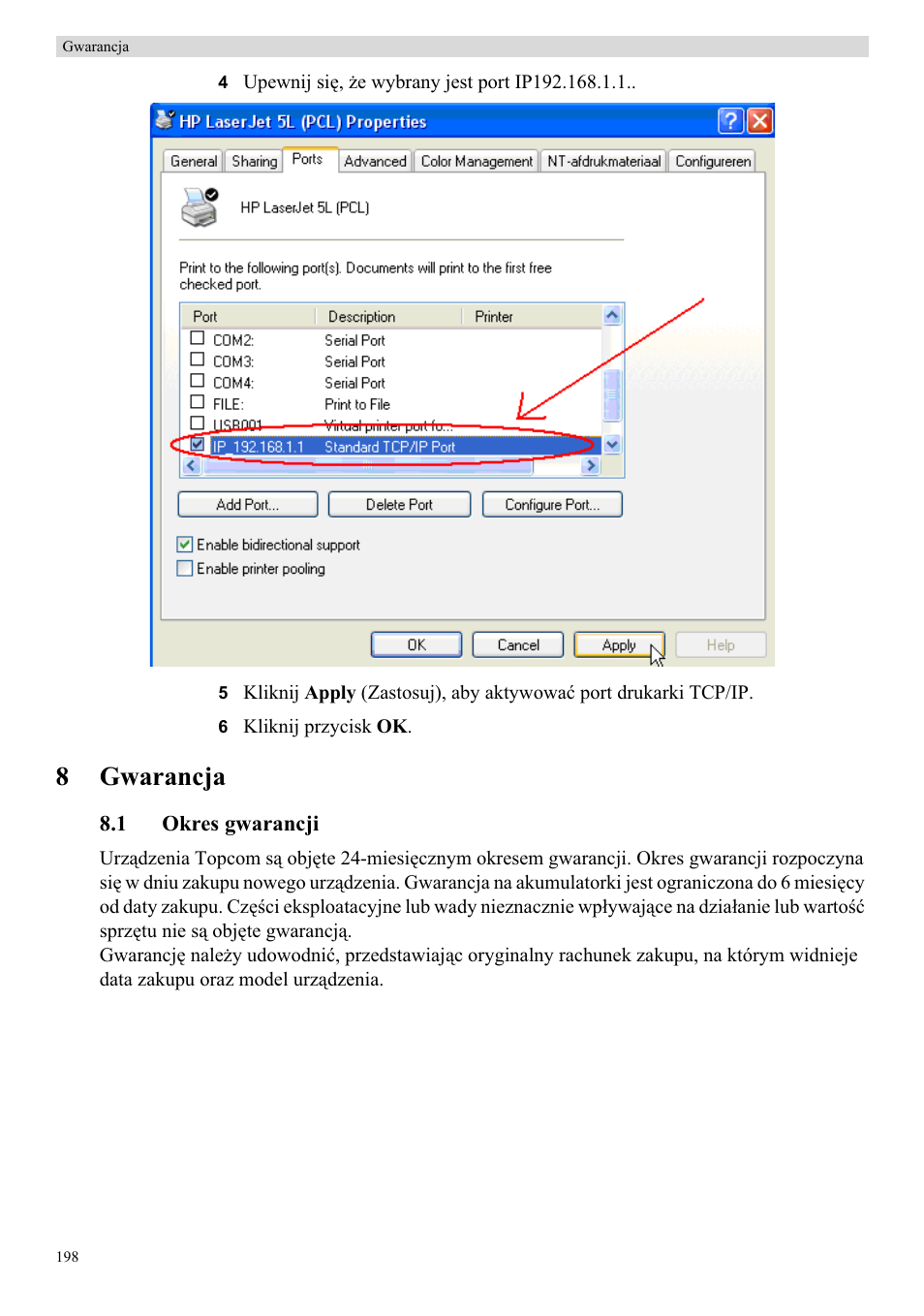 8gwarancja | Topcom Skyr@cer WBR 7121 User Manual | Page 204 / 208