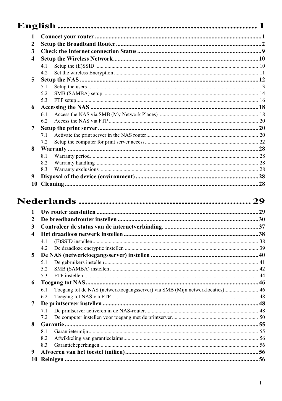 English, Nederlands | Topcom Skyr@cer WBR 7121 User Manual | Page 3 / 208