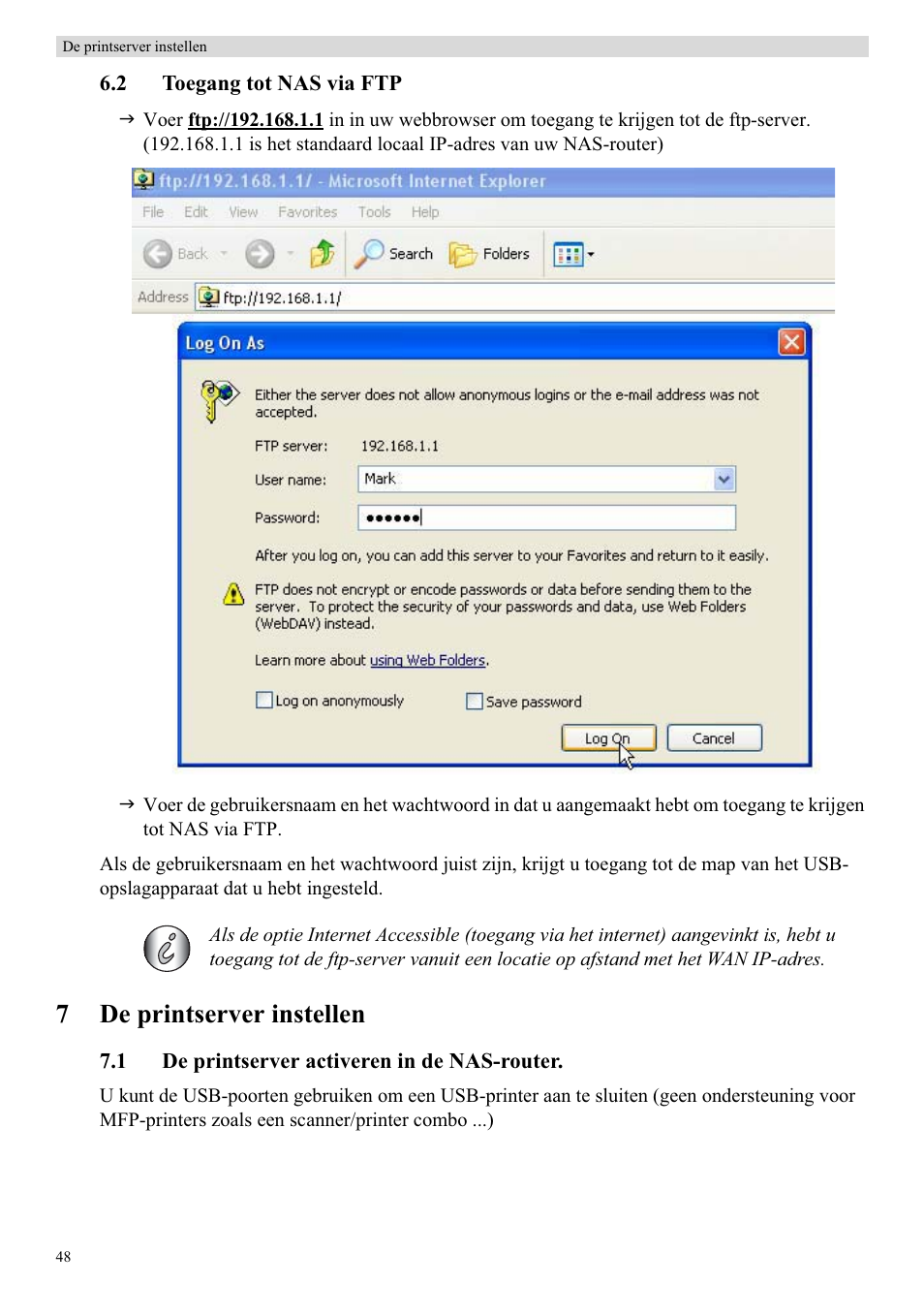 7de printserver instellen | Topcom Skyr@cer WBR 7121 User Manual | Page 54 / 208