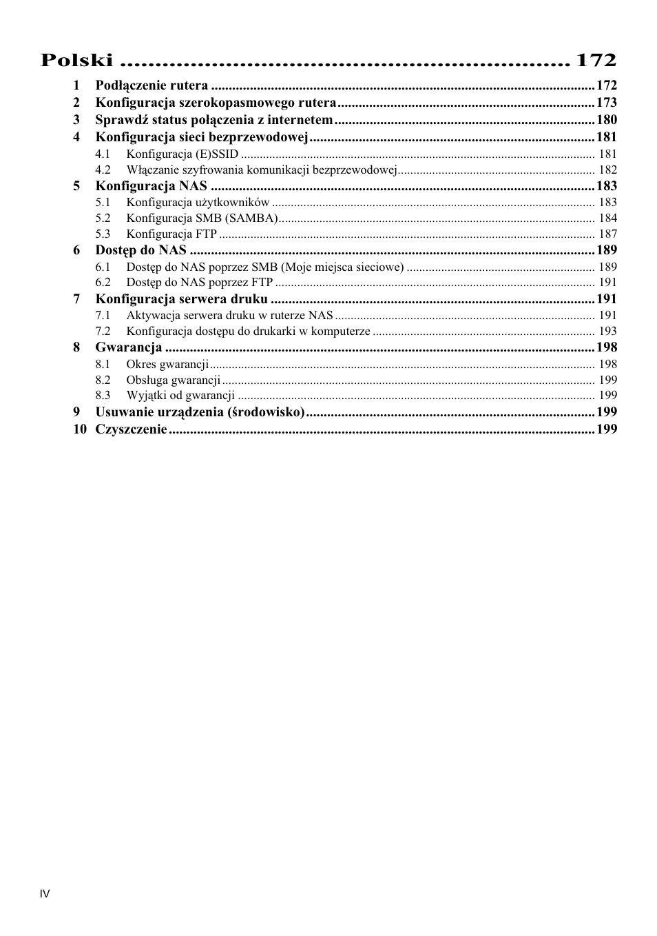 Polski | Topcom Skyr@cer WBR 7121 User Manual | Page 6 / 208