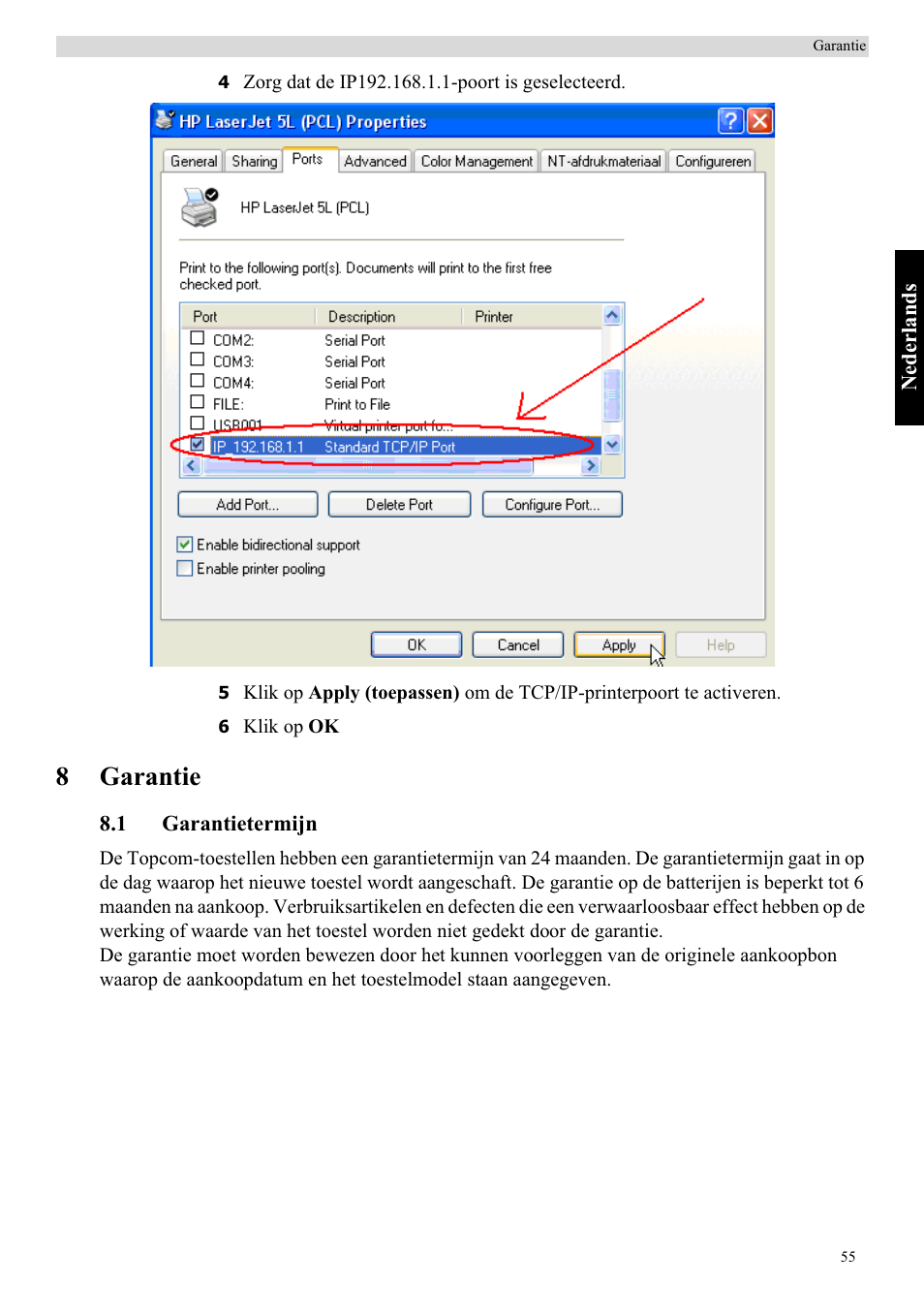 8garantie | Topcom Skyr@cer WBR 7121 User Manual | Page 61 / 208