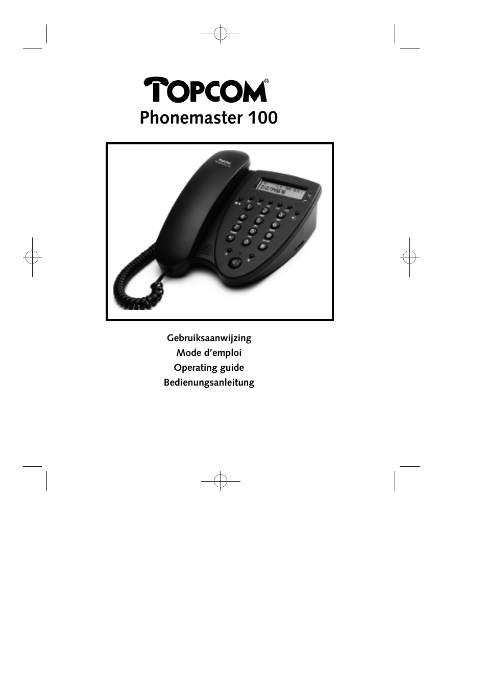 Topcom Phonemaster 100 User Manual | 20 pages