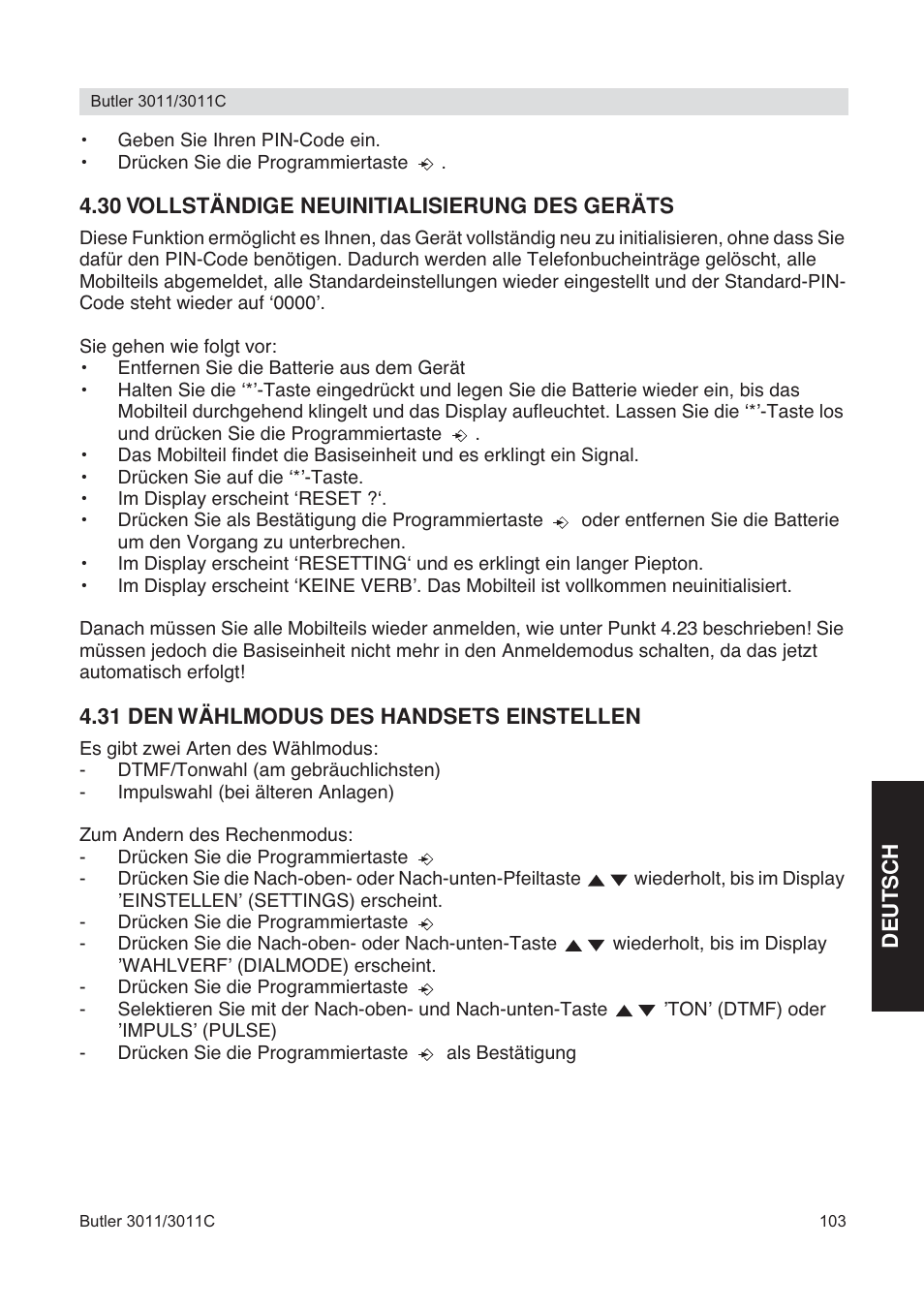 Topcom BUTLER 3011 User Manual | Page 103 / 112