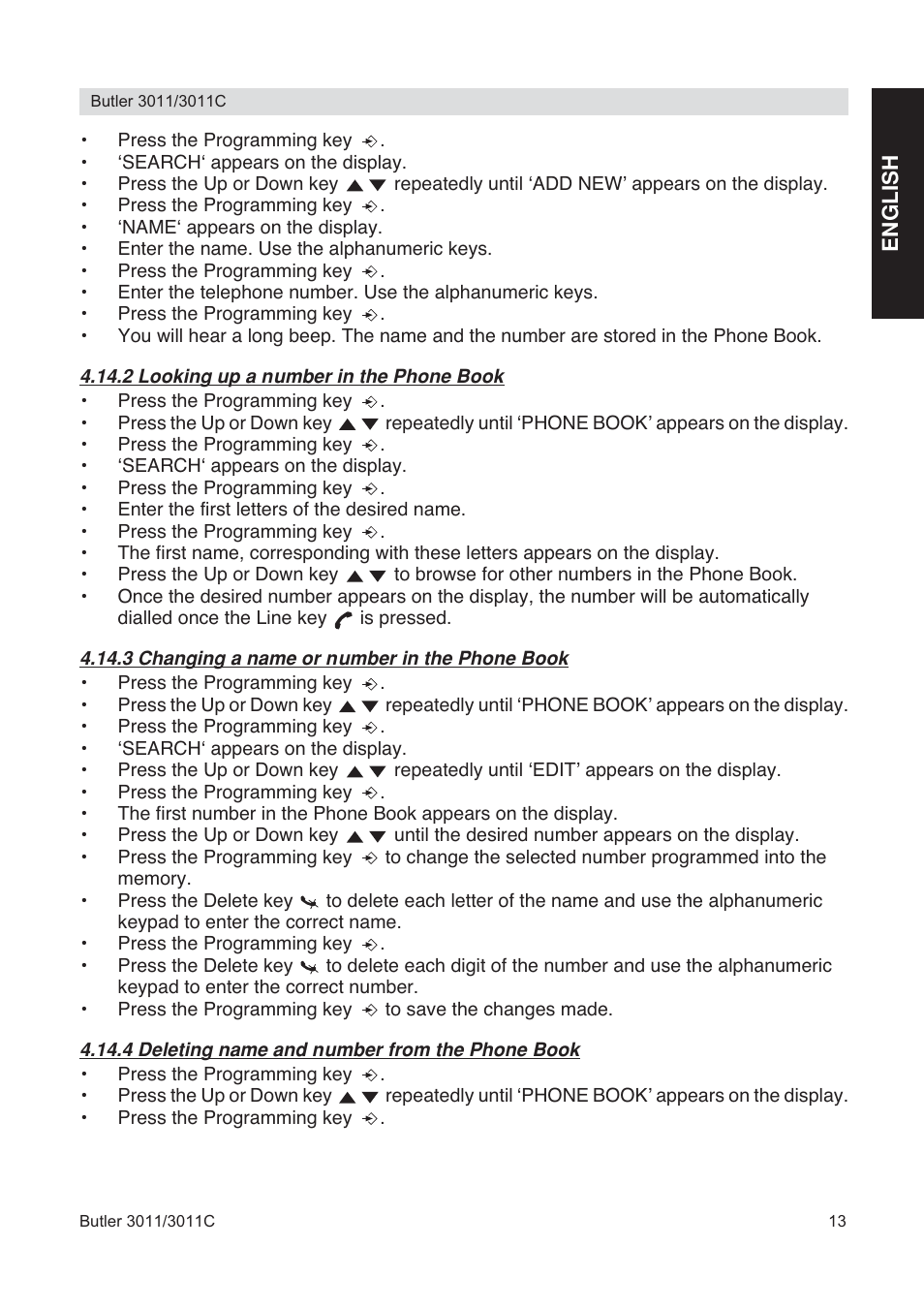 Topcom BUTLER 3011 User Manual | Page 13 / 112