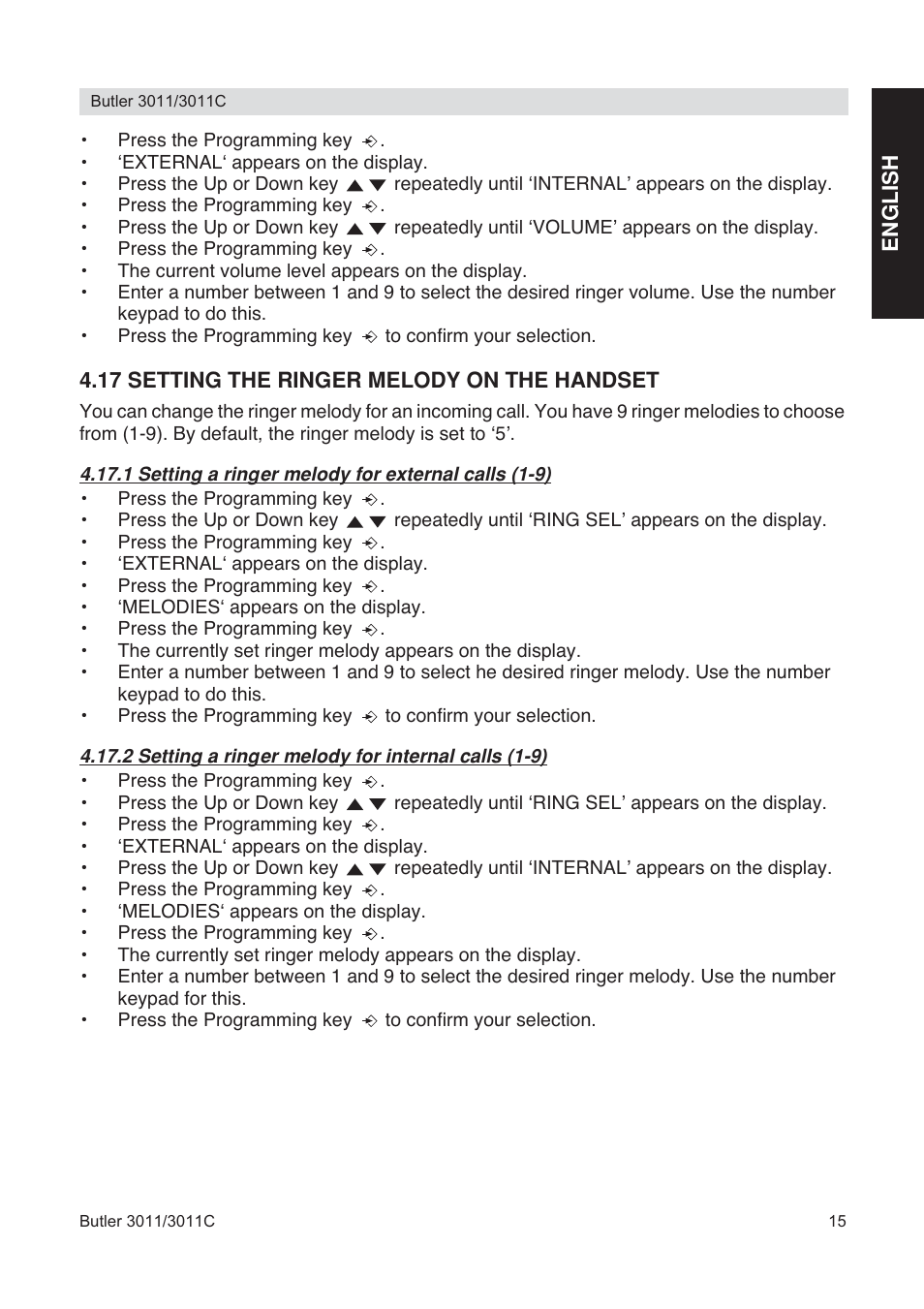 Topcom BUTLER 3011 User Manual | Page 15 / 112