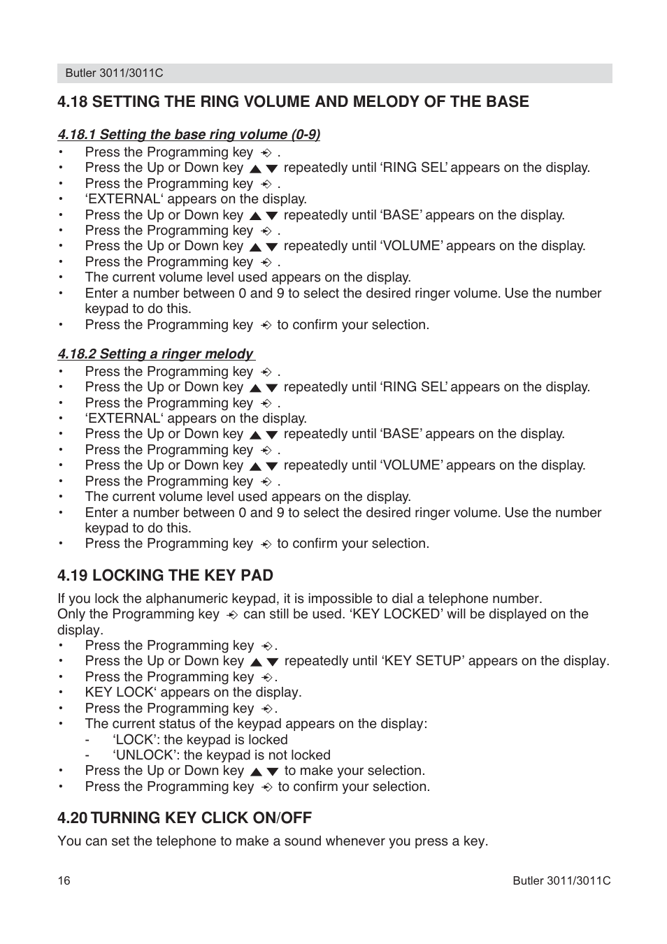 Topcom BUTLER 3011 User Manual | Page 16 / 112