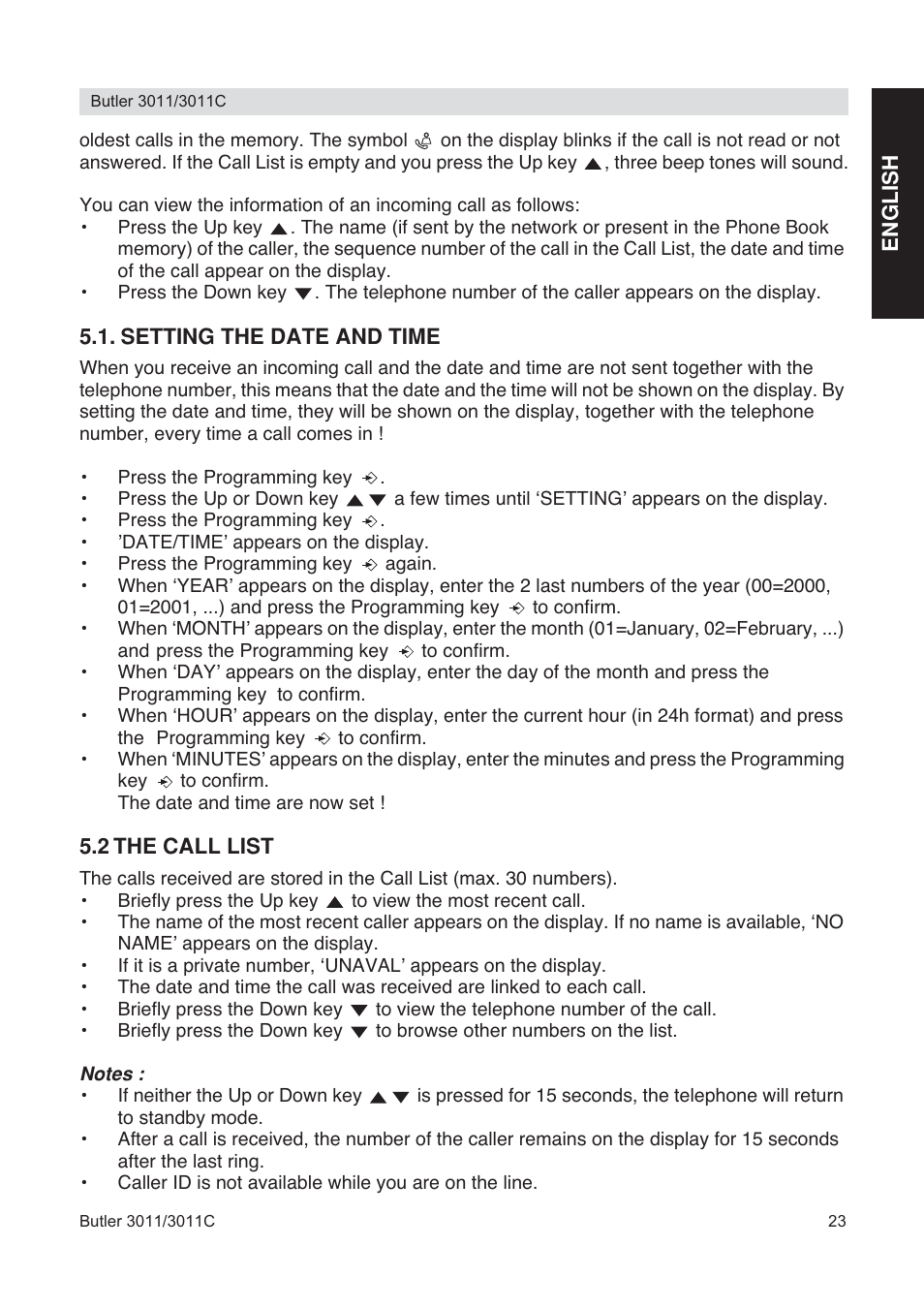 Topcom BUTLER 3011 User Manual | Page 23 / 112