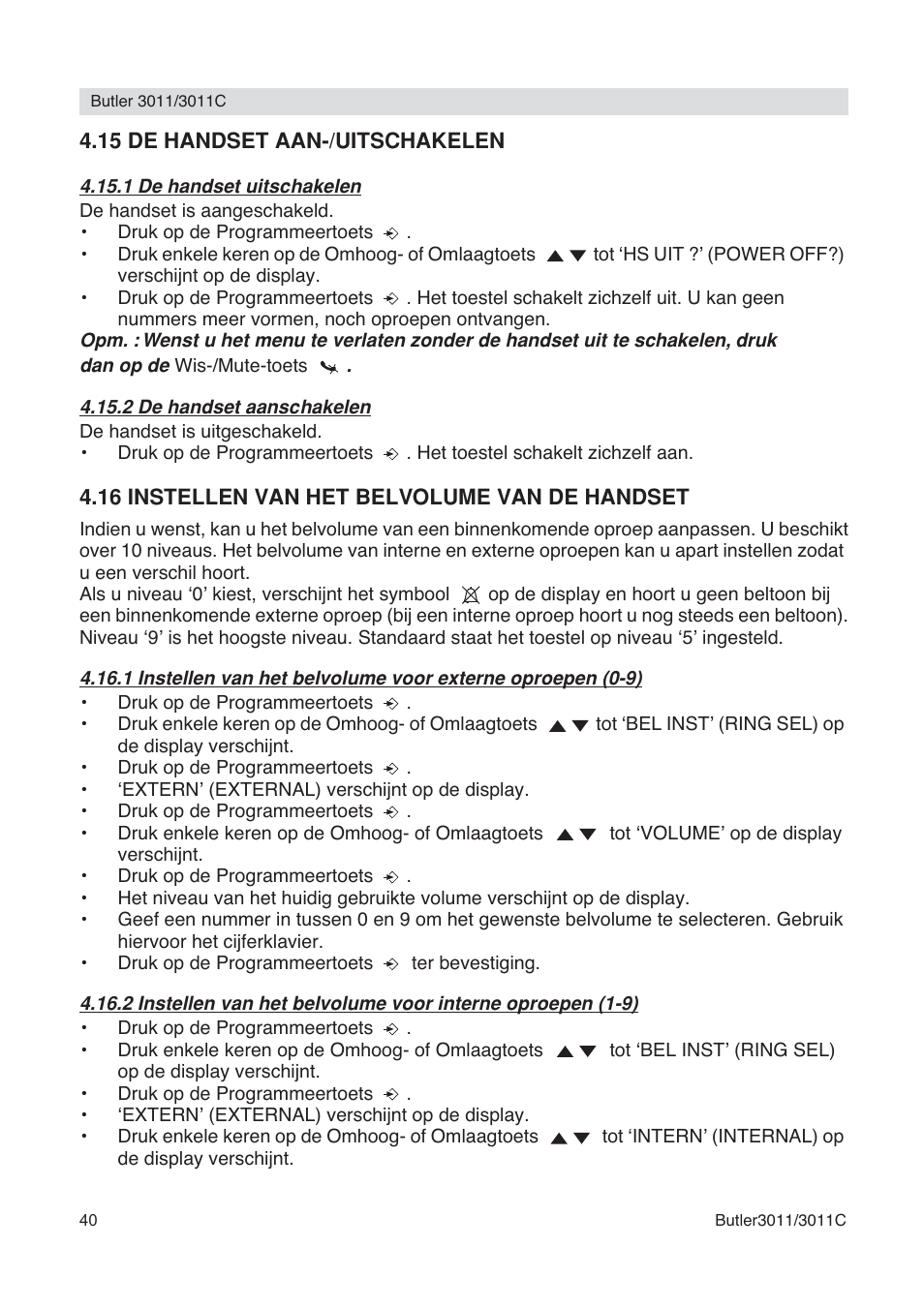 Topcom BUTLER 3011 User Manual | Page 40 / 112