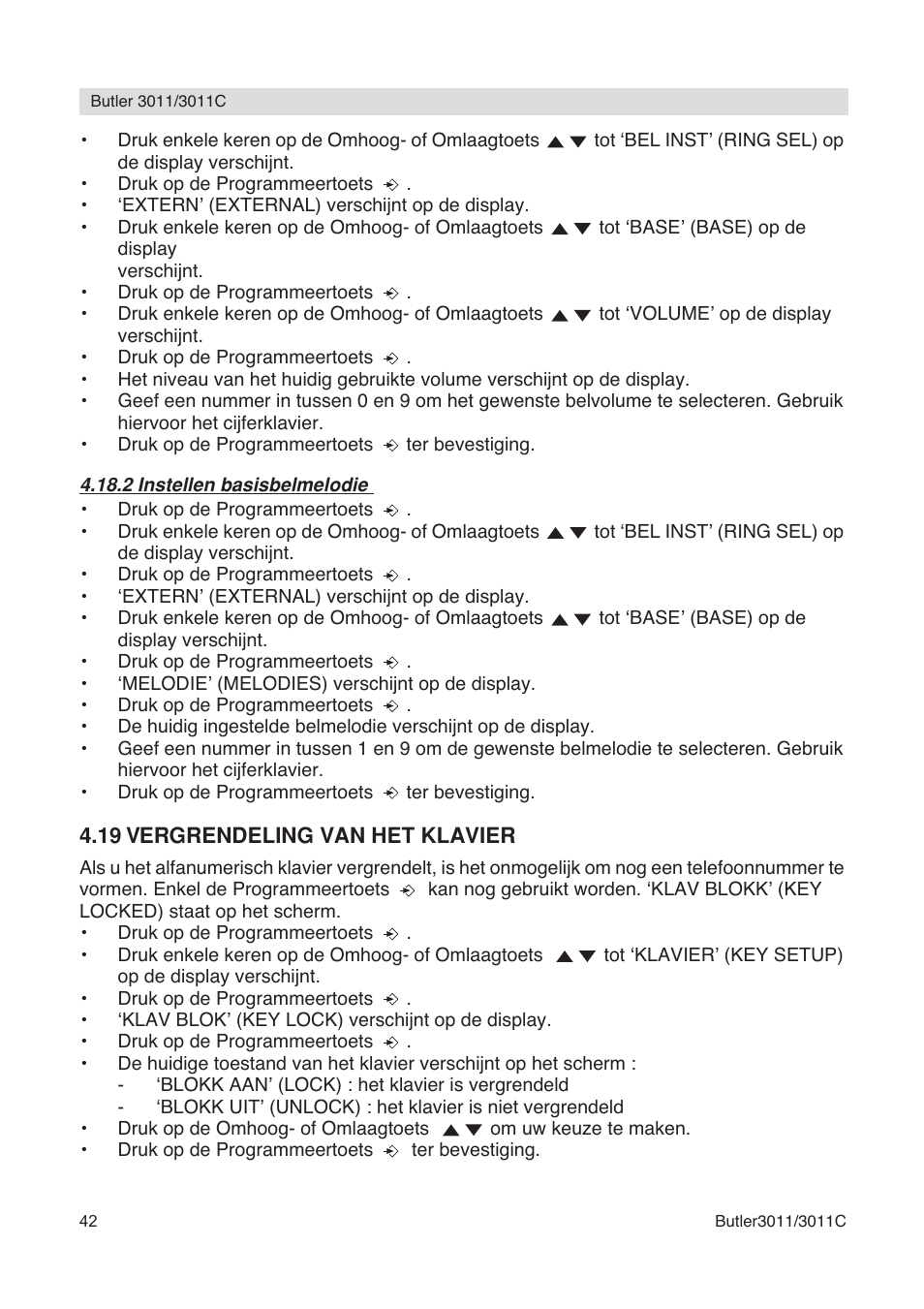 Topcom BUTLER 3011 User Manual | Page 42 / 112