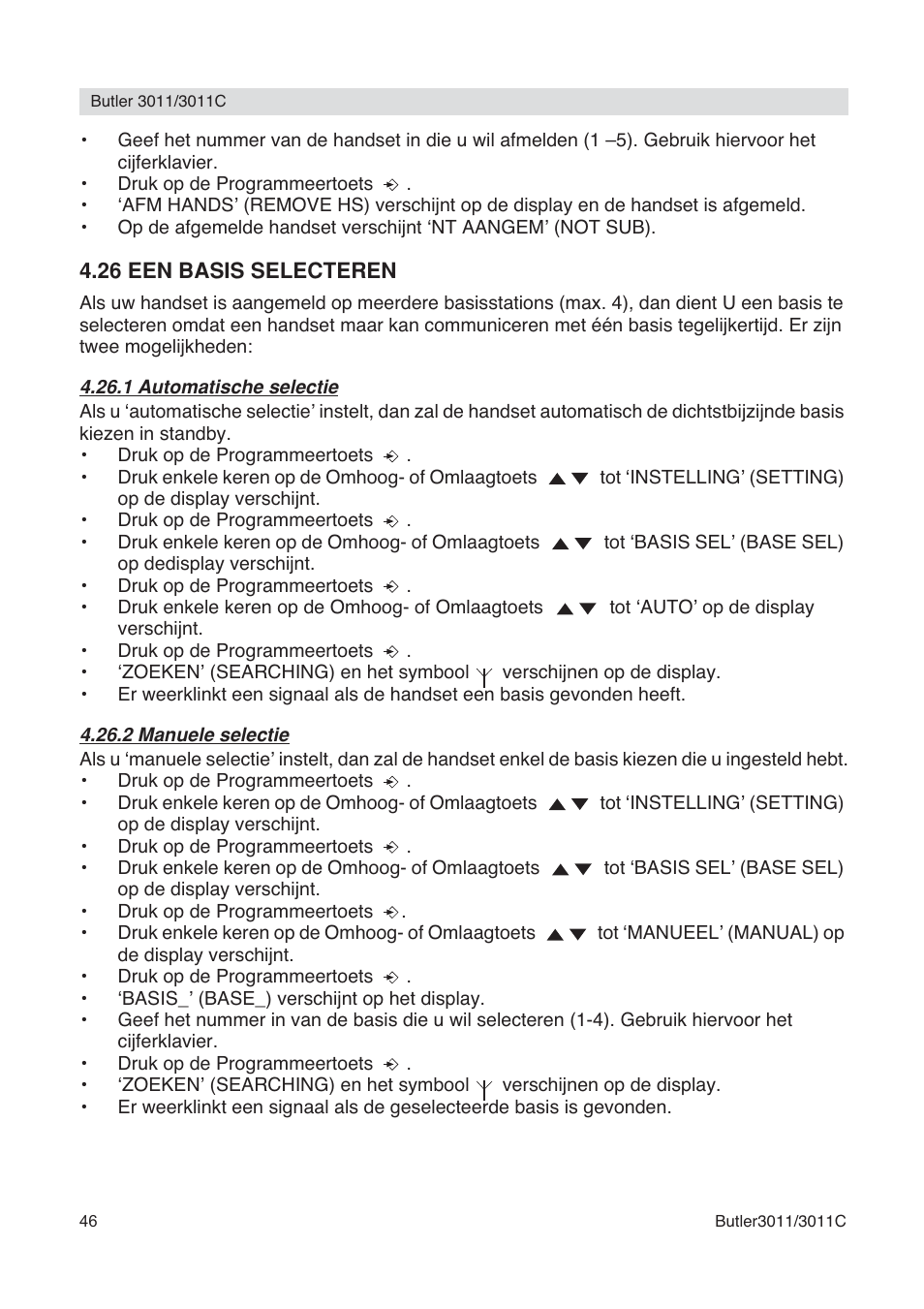 Topcom BUTLER 3011 User Manual | Page 46 / 112