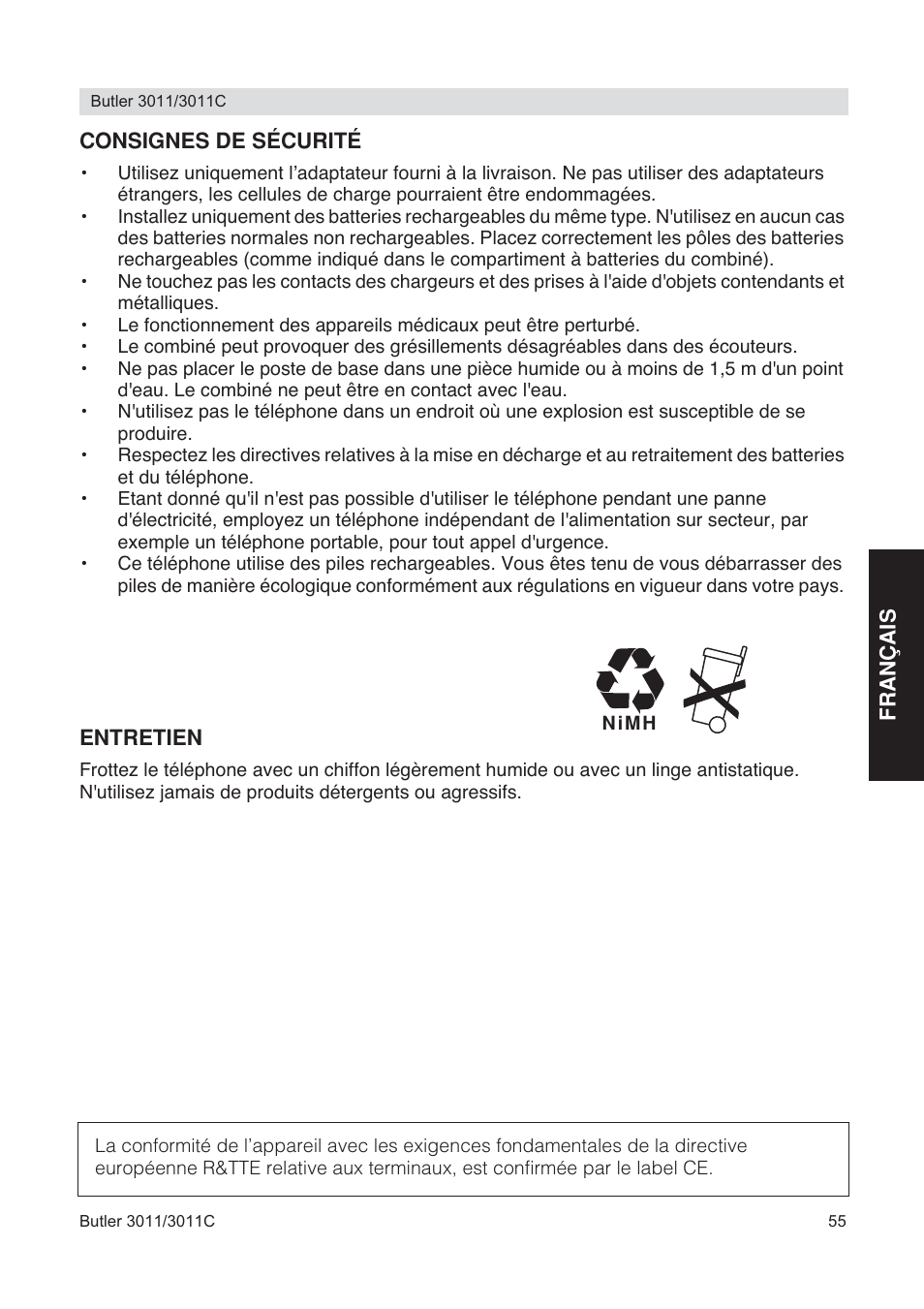 Topcom BUTLER 3011 User Manual | Page 55 / 112