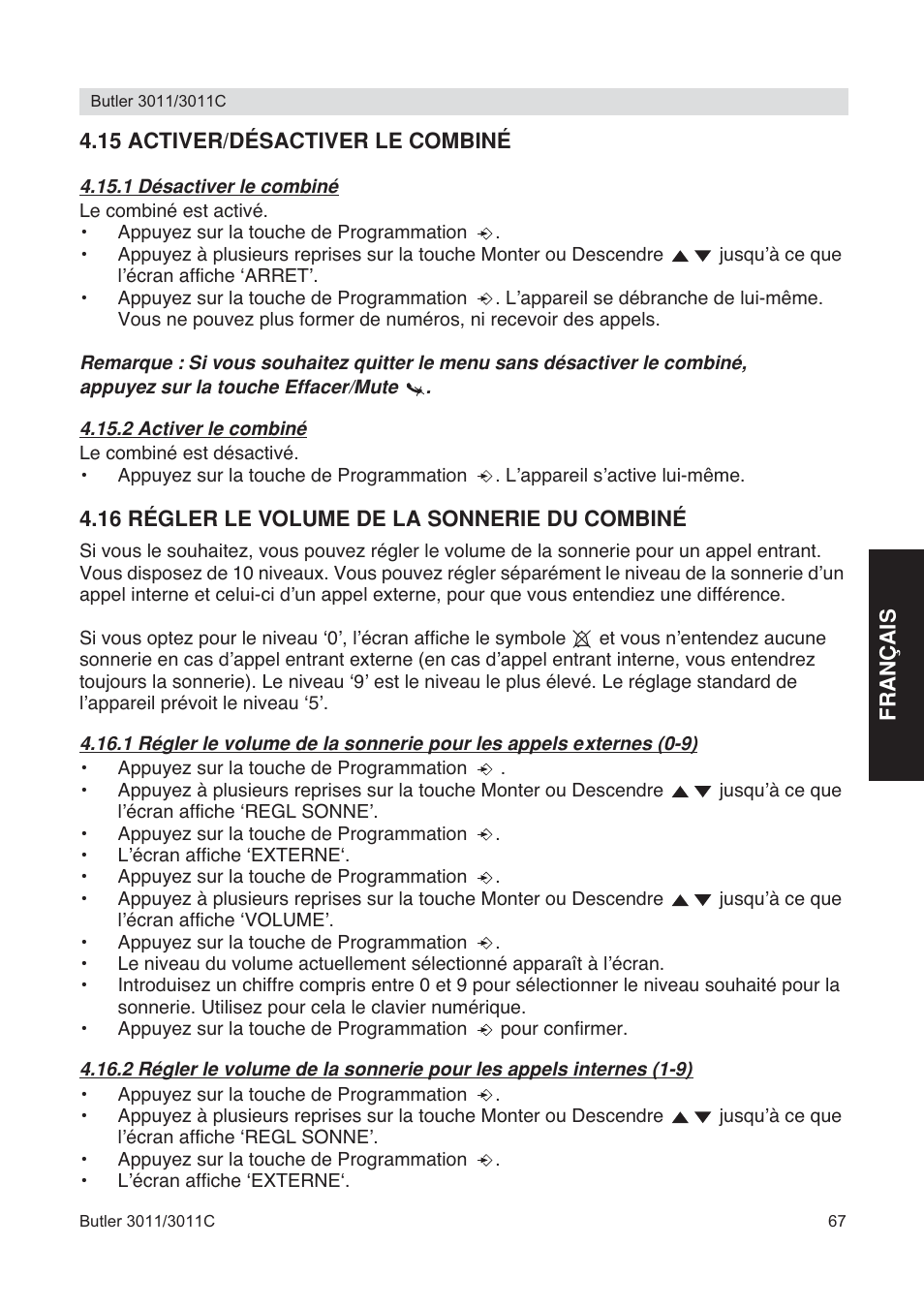Topcom BUTLER 3011 User Manual | Page 67 / 112
