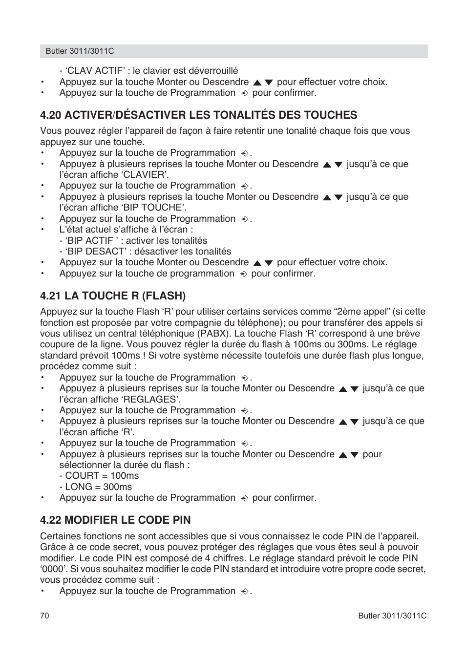 Topcom BUTLER 3011 User Manual | Page 70 / 112