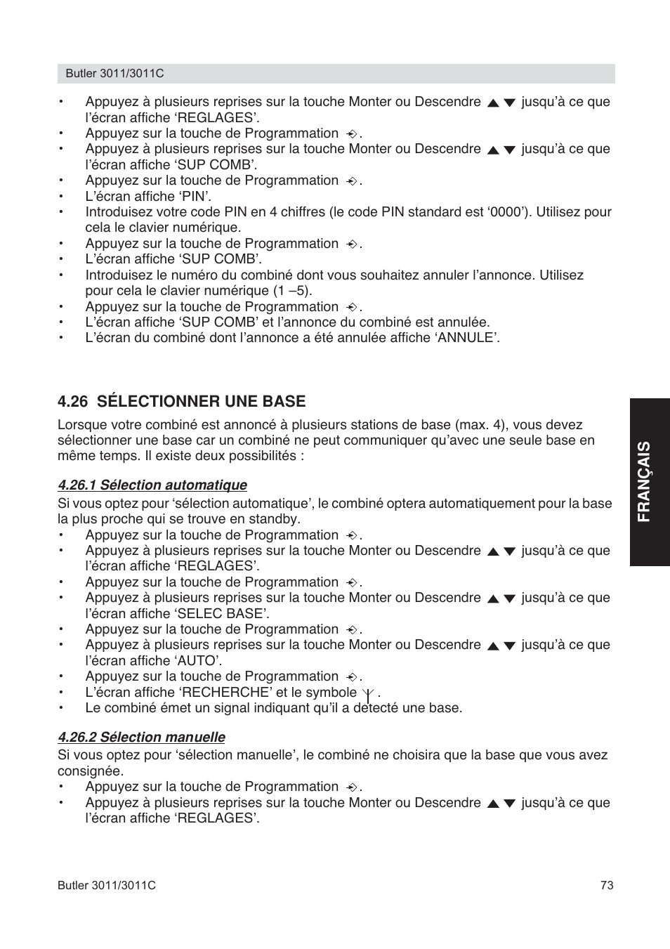 Topcom BUTLER 3011 User Manual | Page 73 / 112