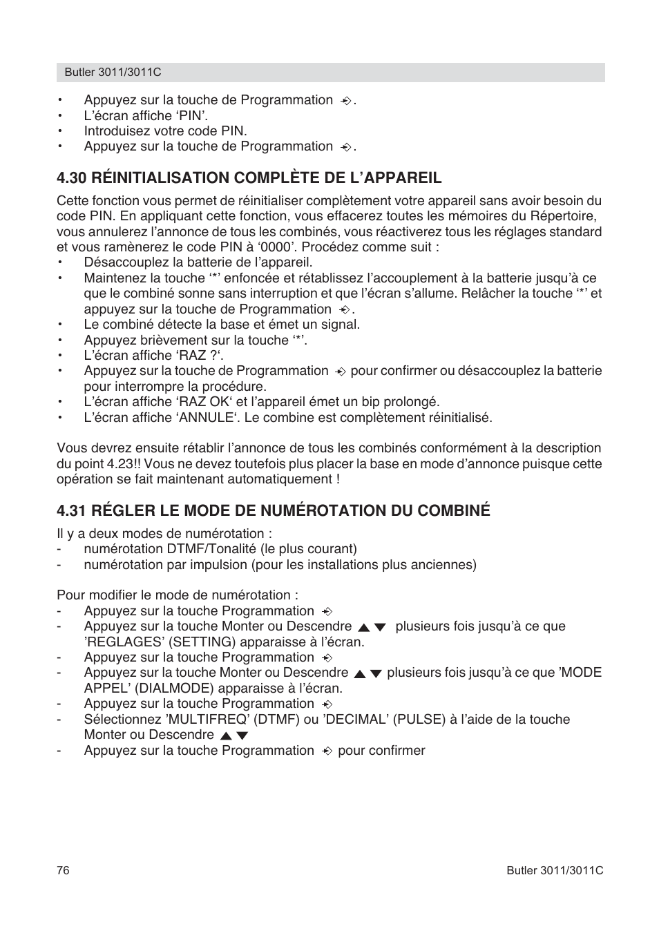 Topcom BUTLER 3011 User Manual | Page 76 / 112