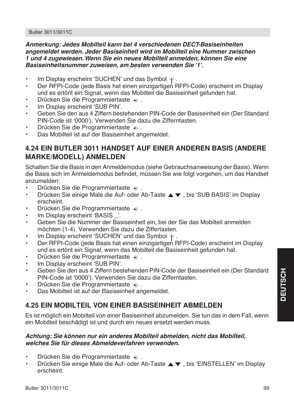 Topcom BUTLER 3011 User Manual | Page 99 / 112