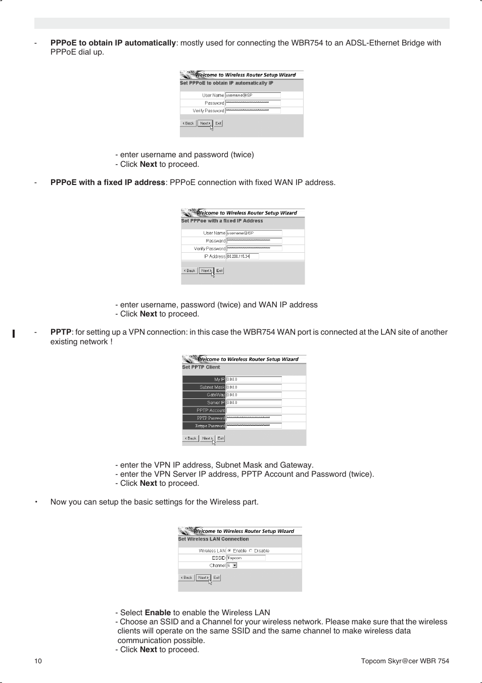 Topcom WBR 754SG User Manual | Page 10 / 108