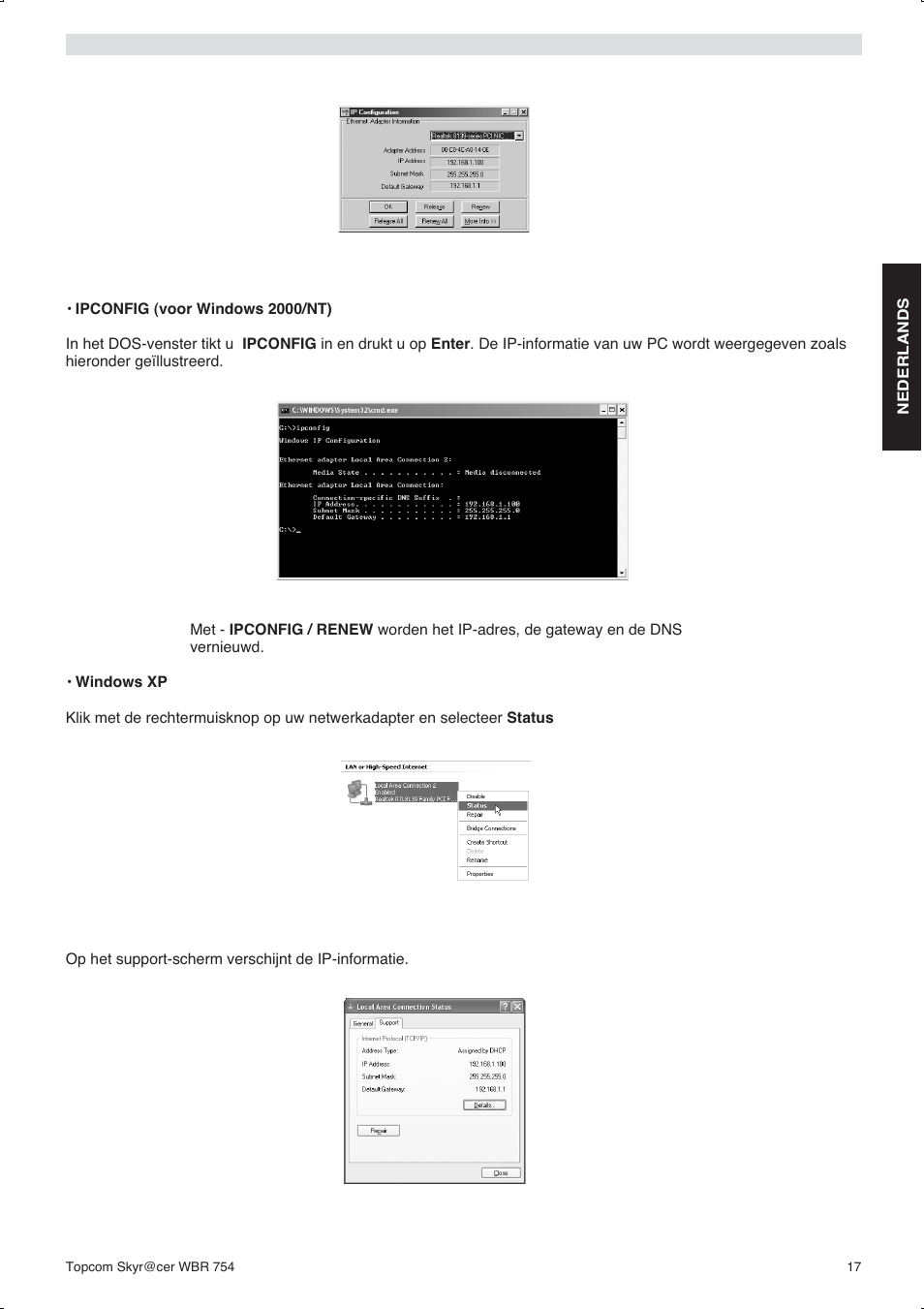 Topcom WBR 754SG User Manual | Page 17 / 108