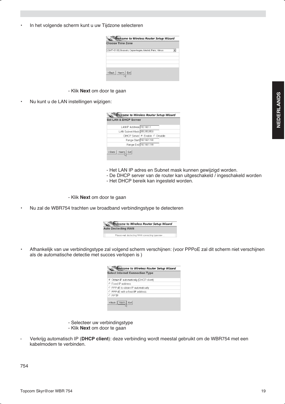 Topcom WBR 754SG User Manual | Page 19 / 108