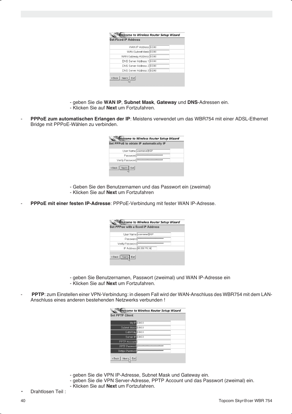 Topcom WBR 754SG User Manual | Page 40 / 108