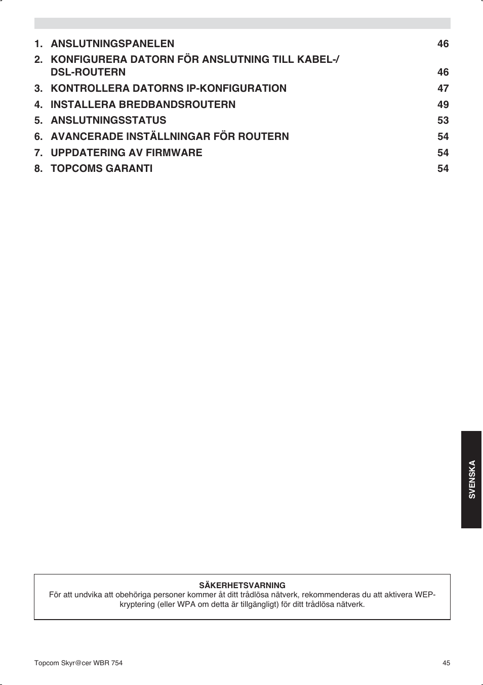 Topcom WBR 754SG User Manual | Page 45 / 108