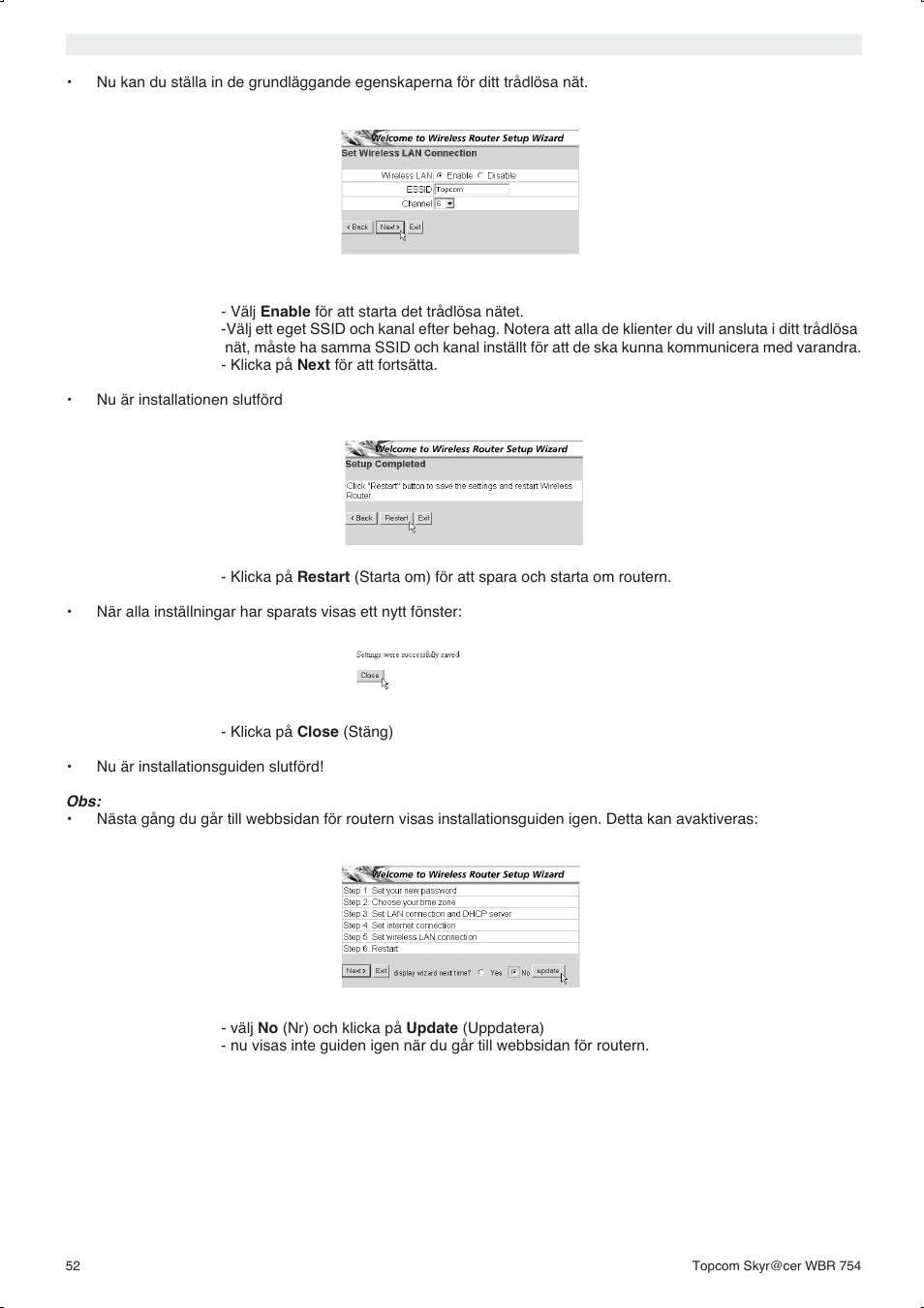 Topcom WBR 754SG User Manual | Page 52 / 108