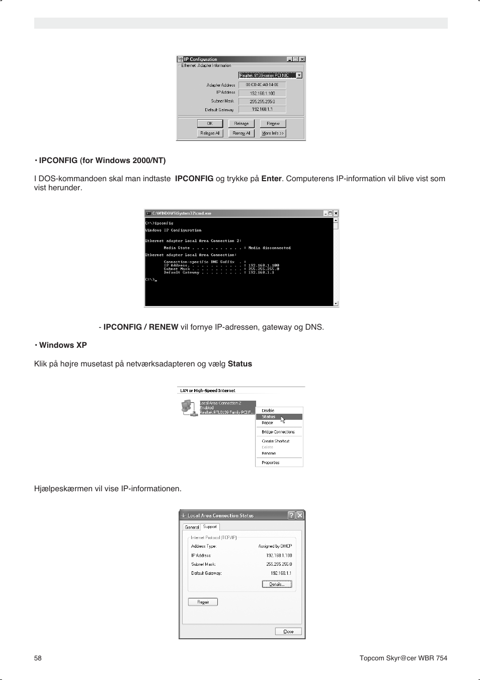 Topcom WBR 754SG User Manual | Page 58 / 108