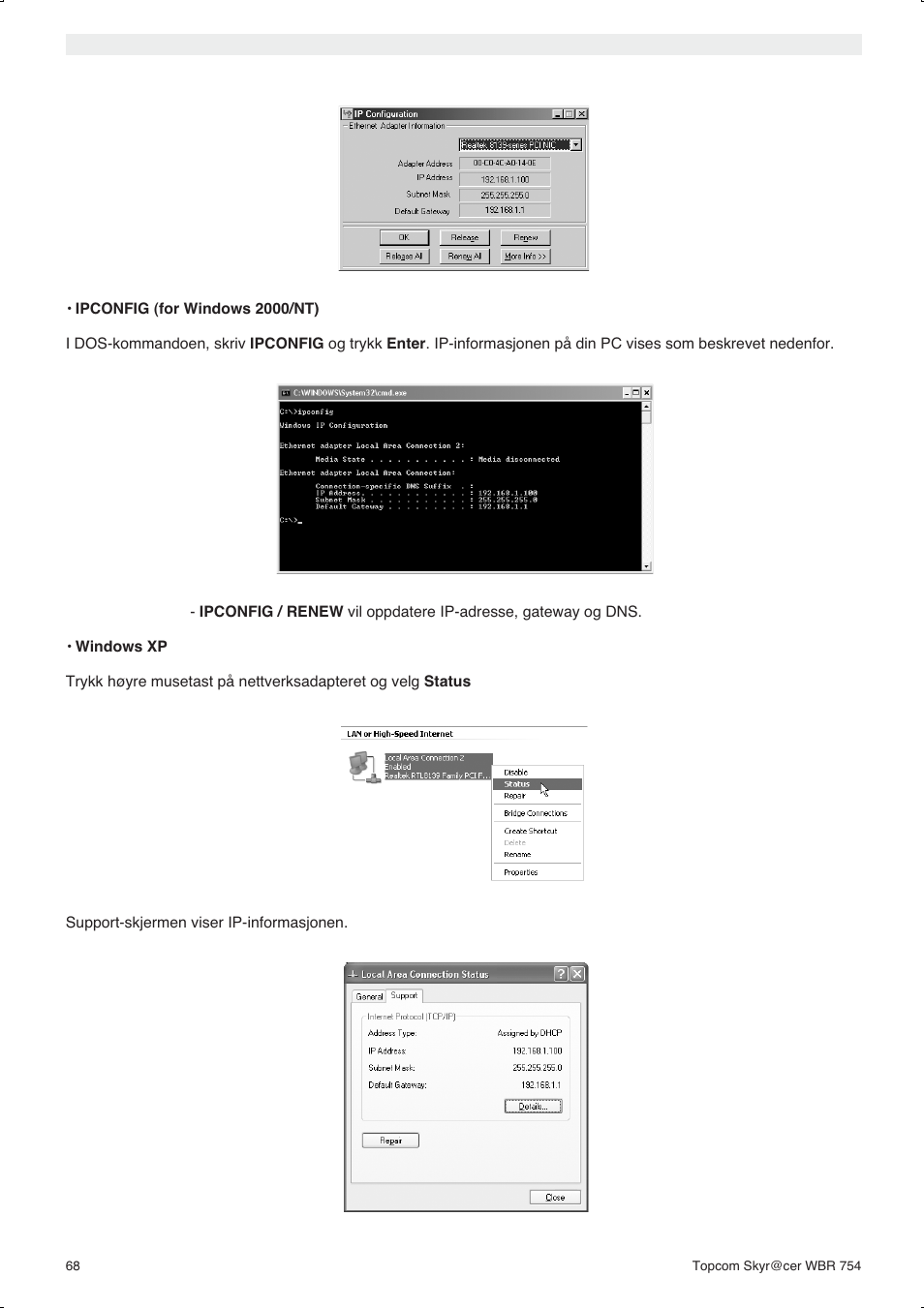 Topcom WBR 754SG User Manual | Page 68 / 108