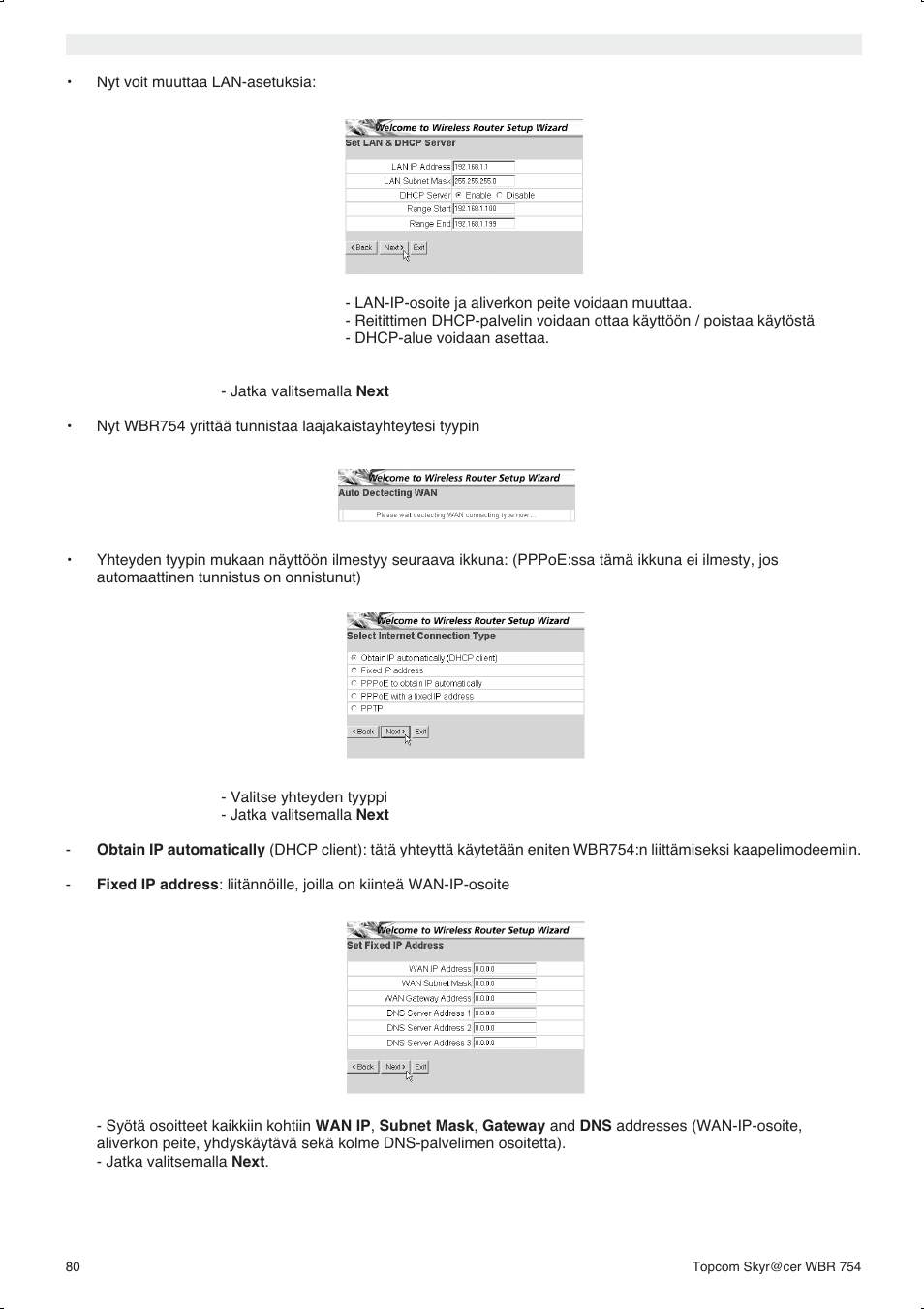 Topcom WBR 754SG User Manual | Page 80 / 108