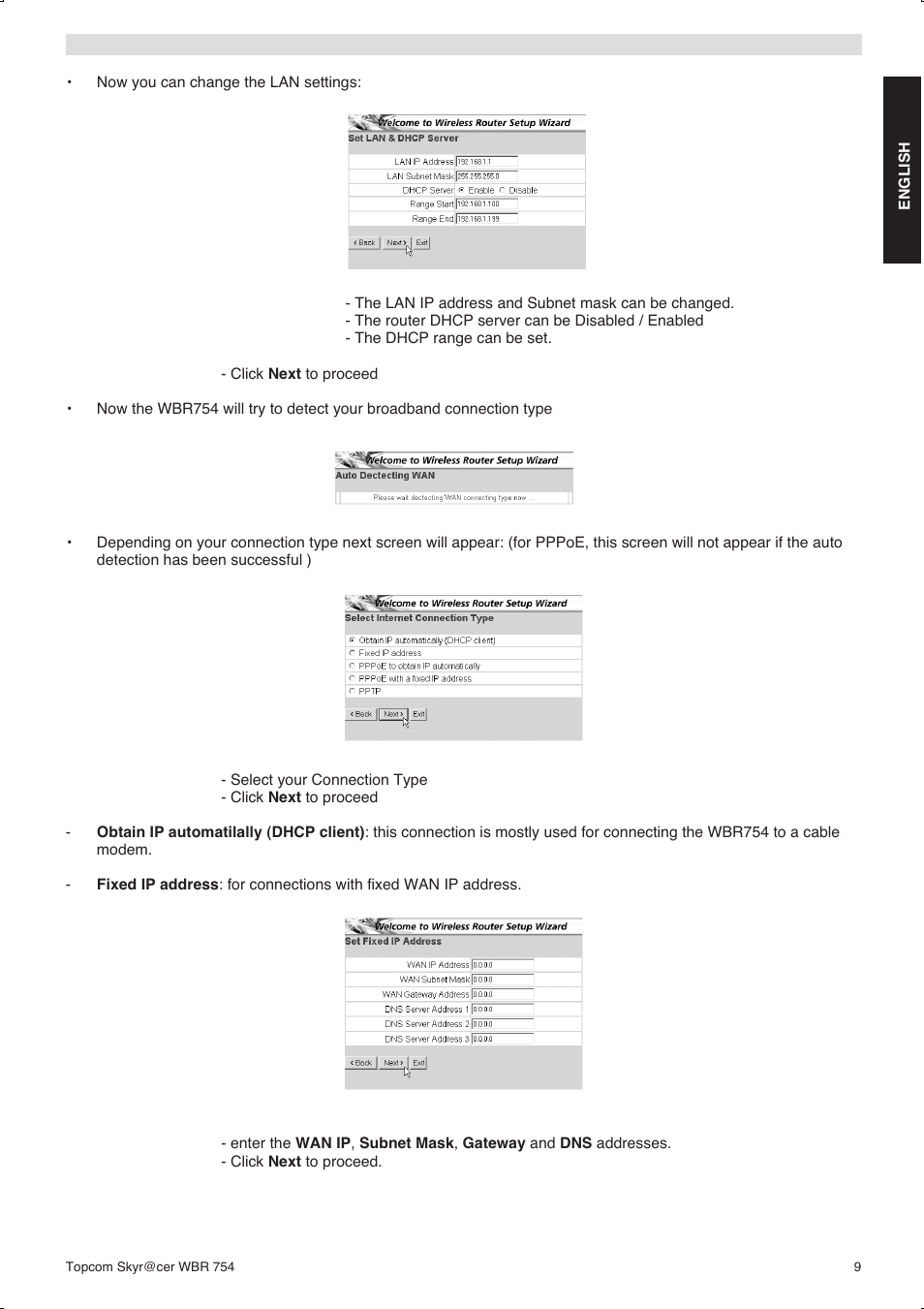 Topcom WBR 754SG User Manual | Page 9 / 108