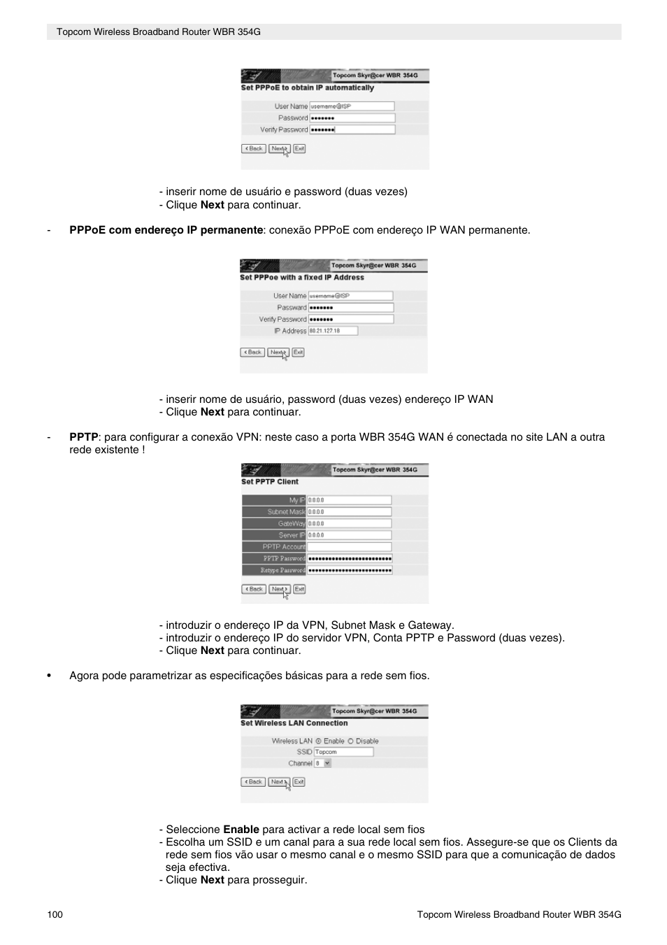 Topcom Skyr@cer WBR 354G User Manual | Page 100 / 104