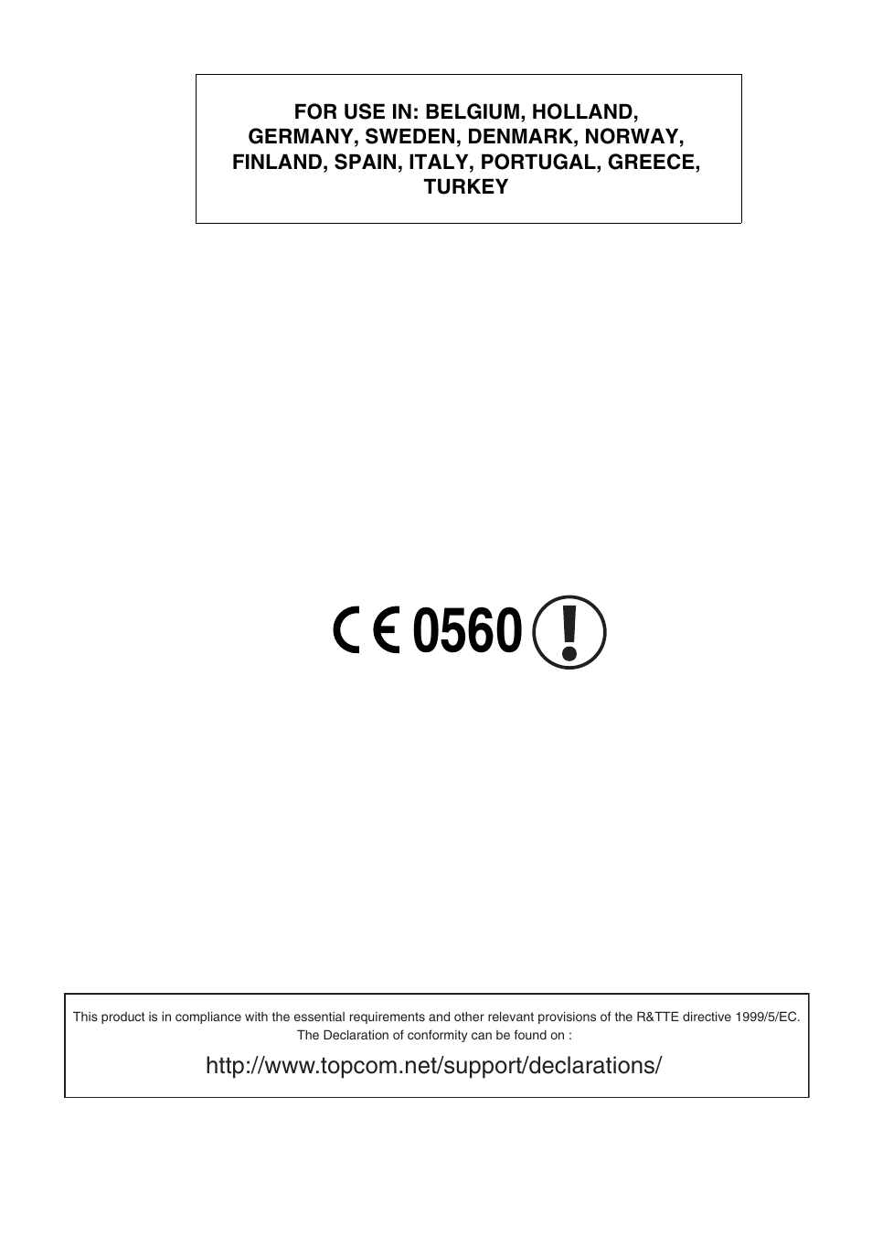 Topcom Skyr@cer WBR 354G User Manual | Page 3 / 104