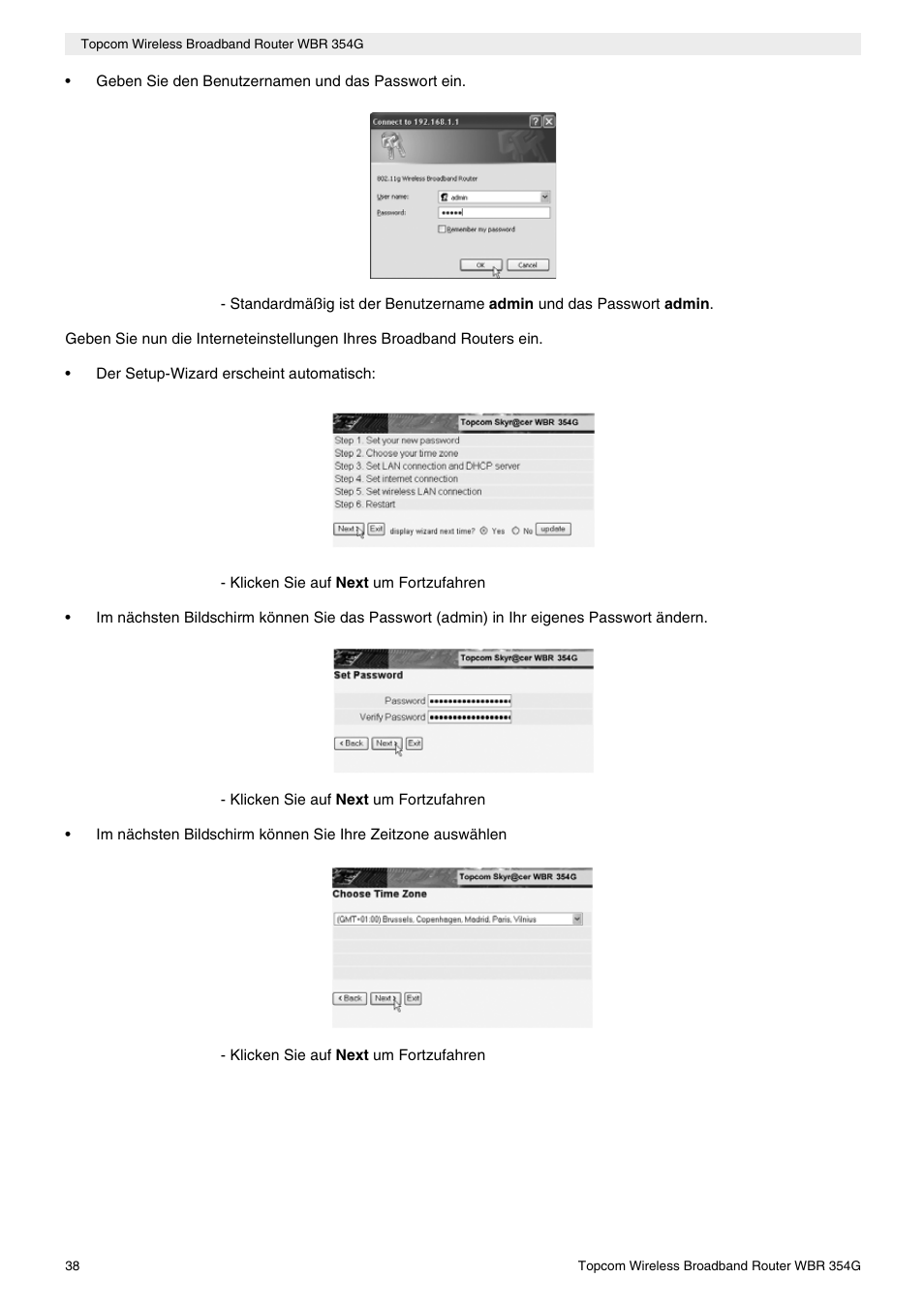 Topcom Skyr@cer WBR 354G User Manual | Page 38 / 104