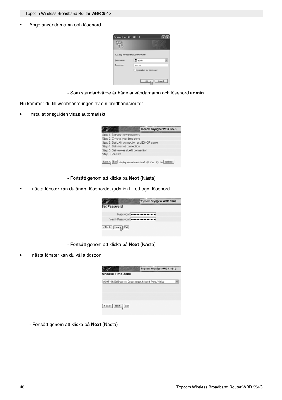 Topcom Skyr@cer WBR 354G User Manual | Page 48 / 104