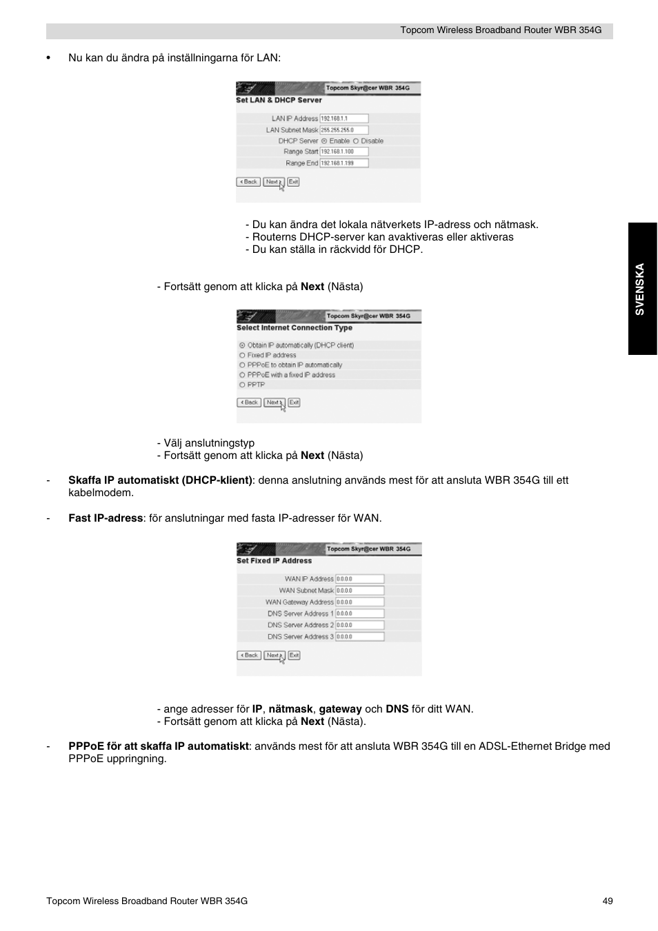 Topcom Skyr@cer WBR 354G User Manual | Page 49 / 104