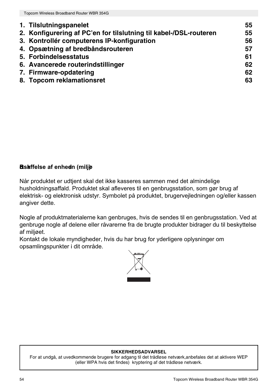 Topcom Skyr@cer WBR 354G User Manual | Page 54 / 104