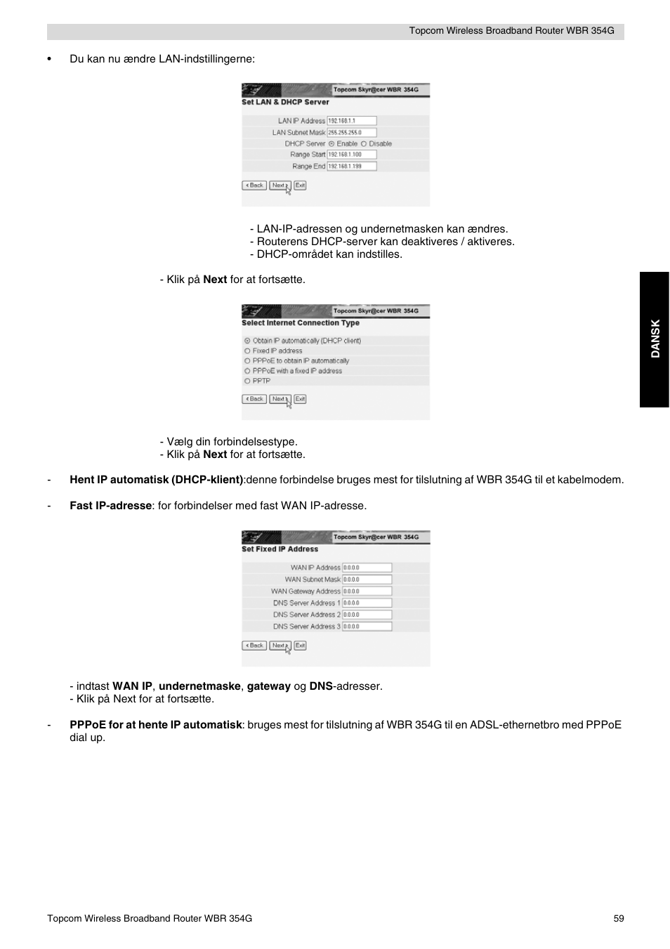 Topcom Skyr@cer WBR 354G User Manual | Page 59 / 104