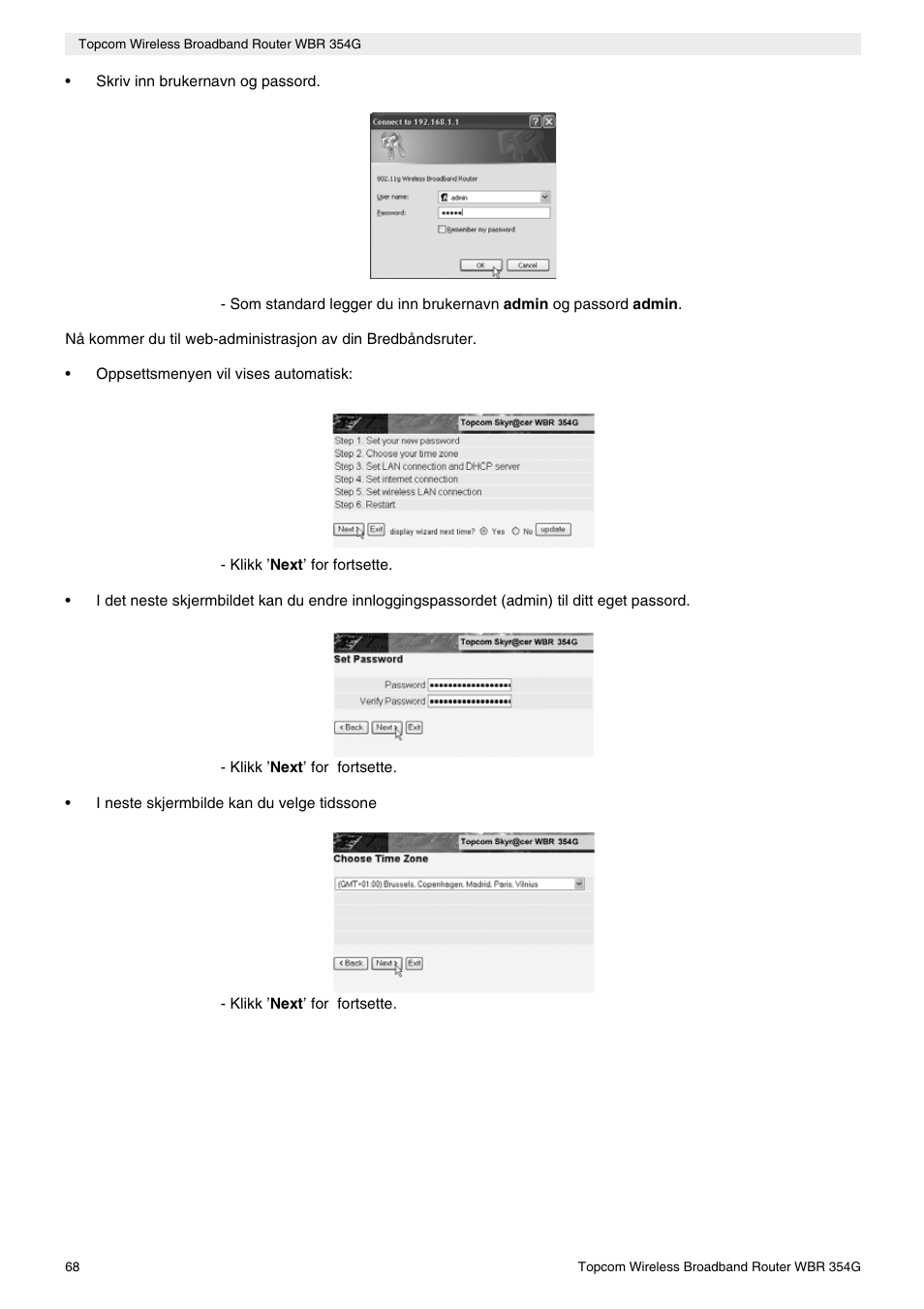 Topcom Skyr@cer WBR 354G User Manual | Page 68 / 104