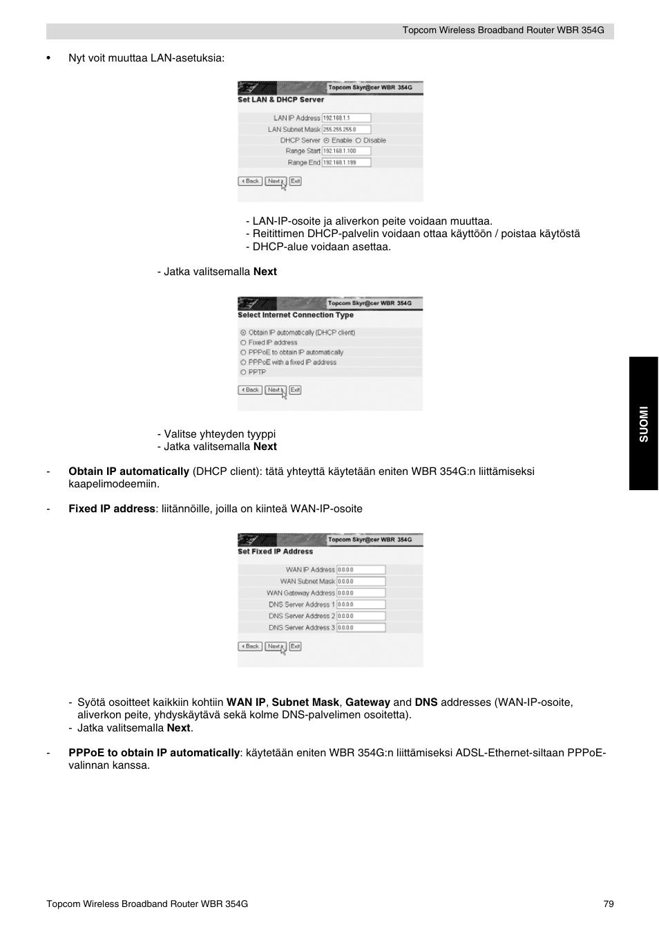 Topcom Skyr@cer WBR 354G User Manual | Page 79 / 104