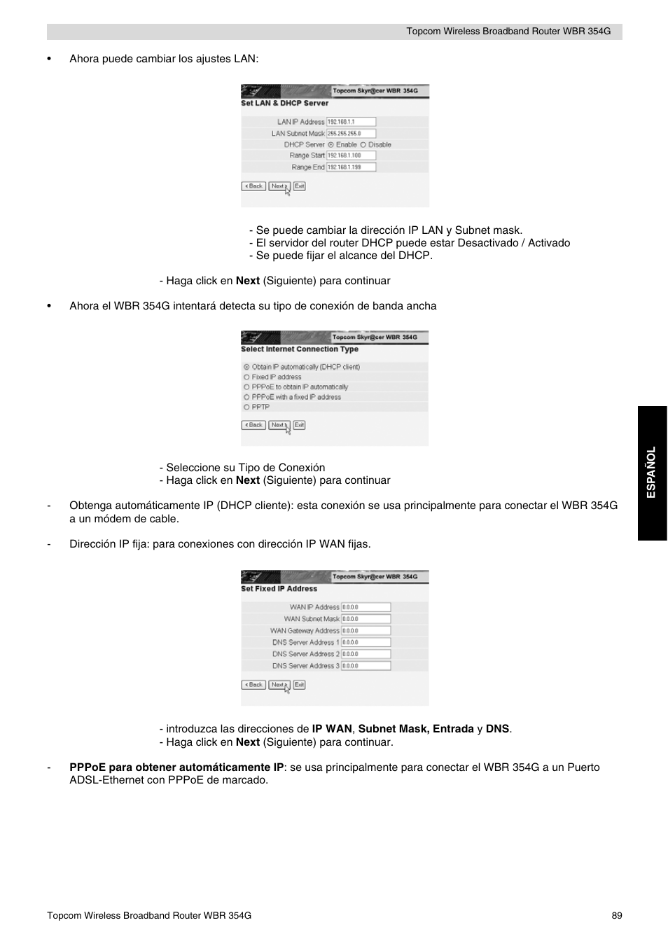 Topcom Skyr@cer WBR 354G User Manual | Page 89 / 104