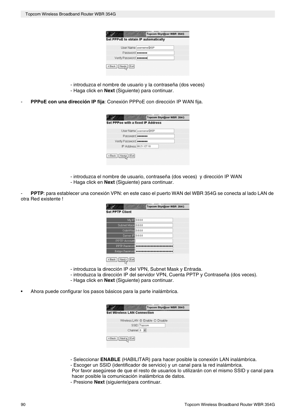 Topcom Skyr@cer WBR 354G User Manual | Page 90 / 104