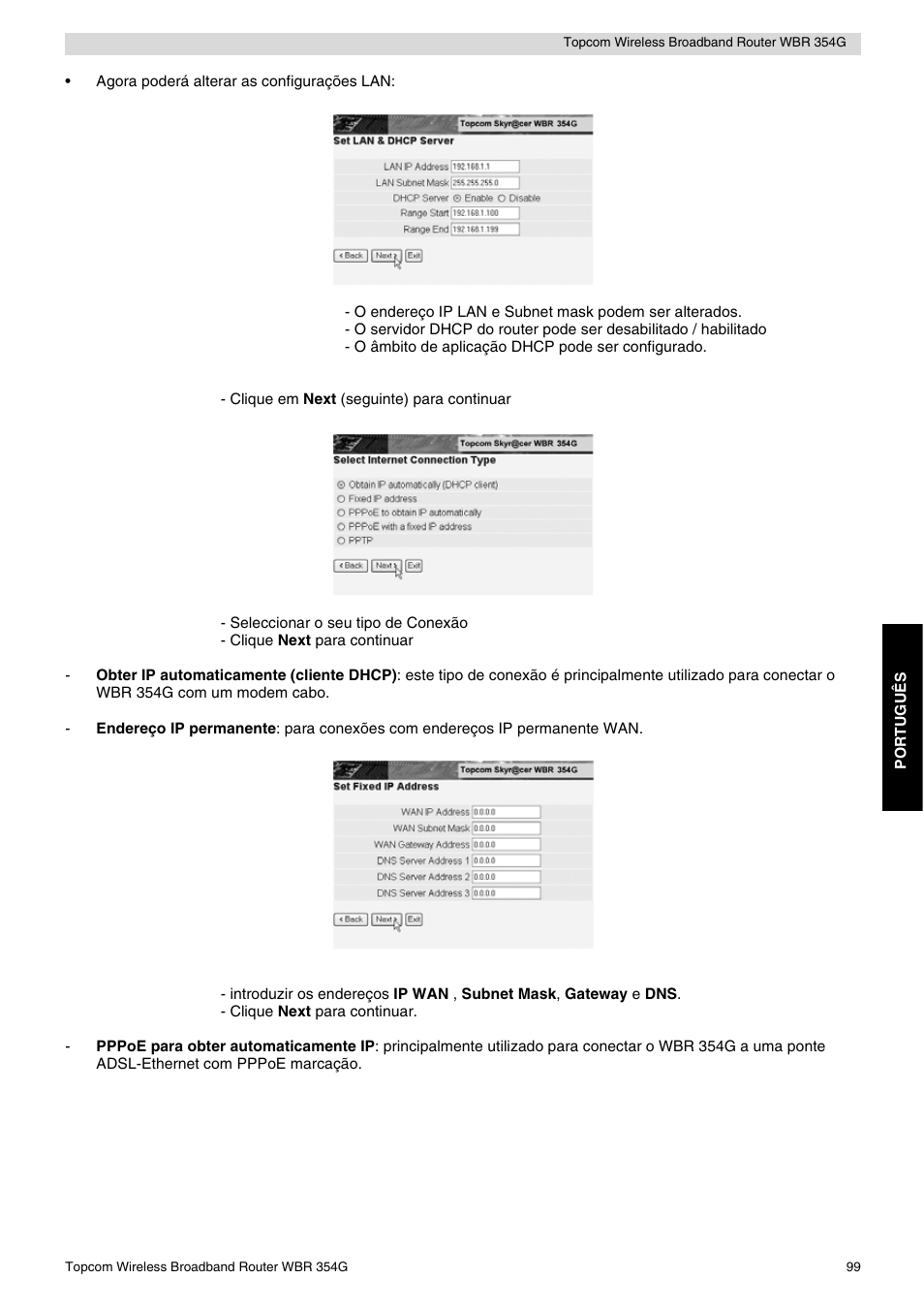 Topcom Skyr@cer WBR 354G User Manual | Page 99 / 104
