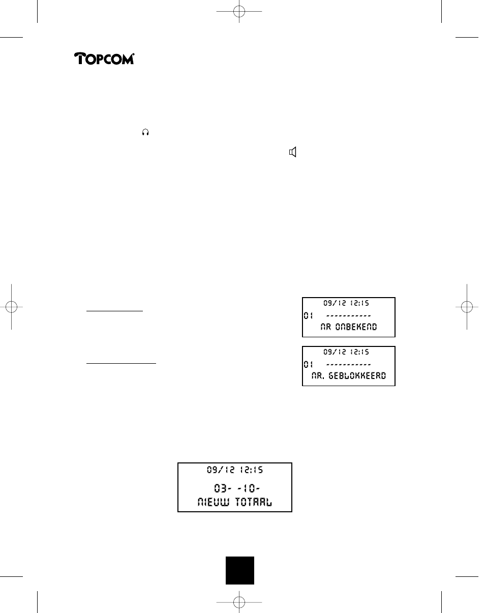 03 - nieuw totaal | Topcom DESKMASTER 142 User Manual | Page 10 / 51