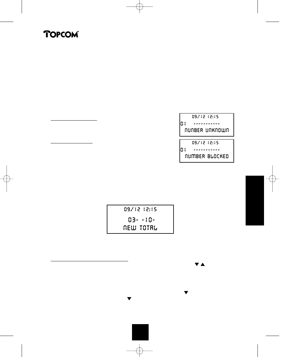 03 - new total | Topcom DESKMASTER 142 User Manual | Page 33 / 51